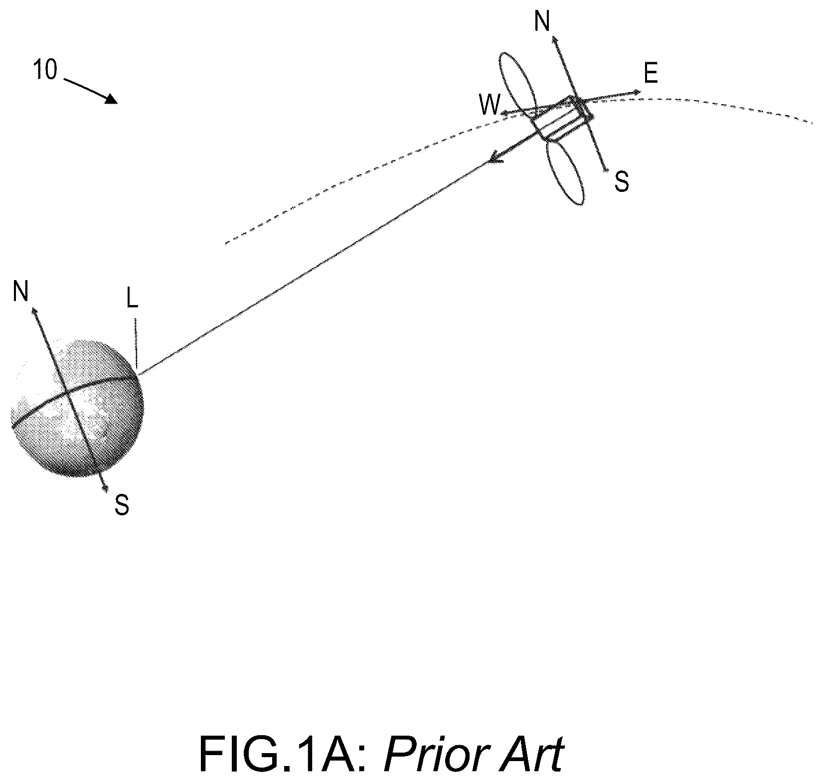 Patent US12097979 — Satellite for rendezvous and docking using electric propulsion thrusters — Figure 1