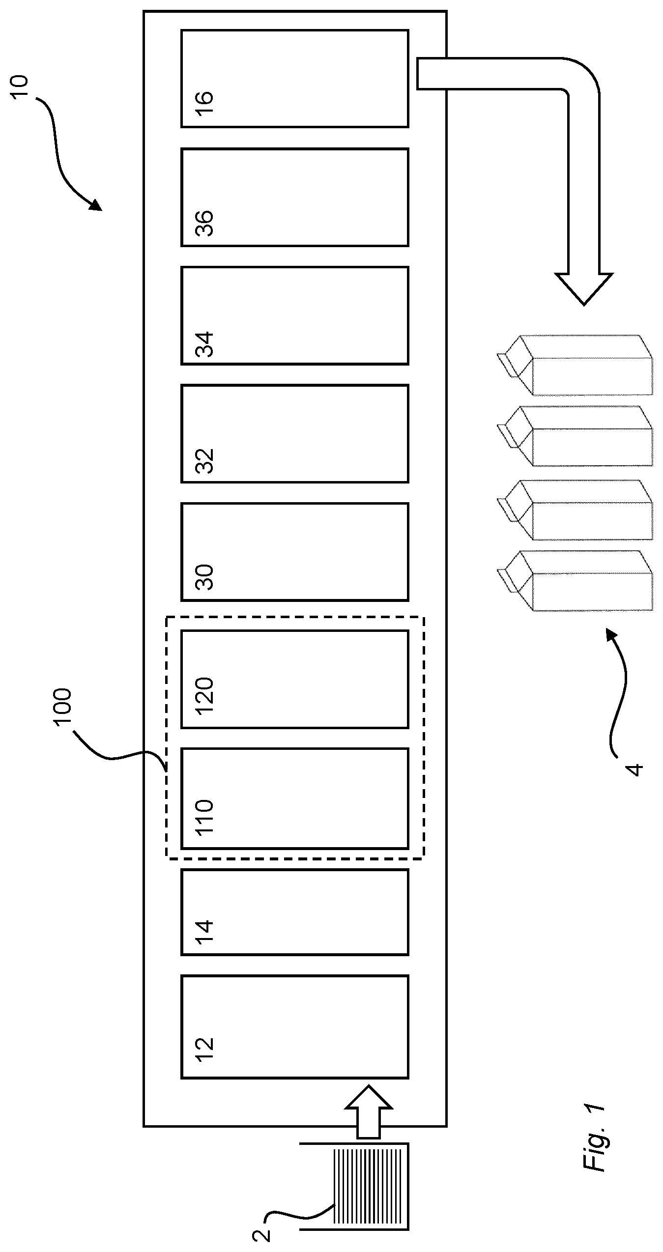 Patent US12097987 — Filling machine with a sterilization station — Figure 1