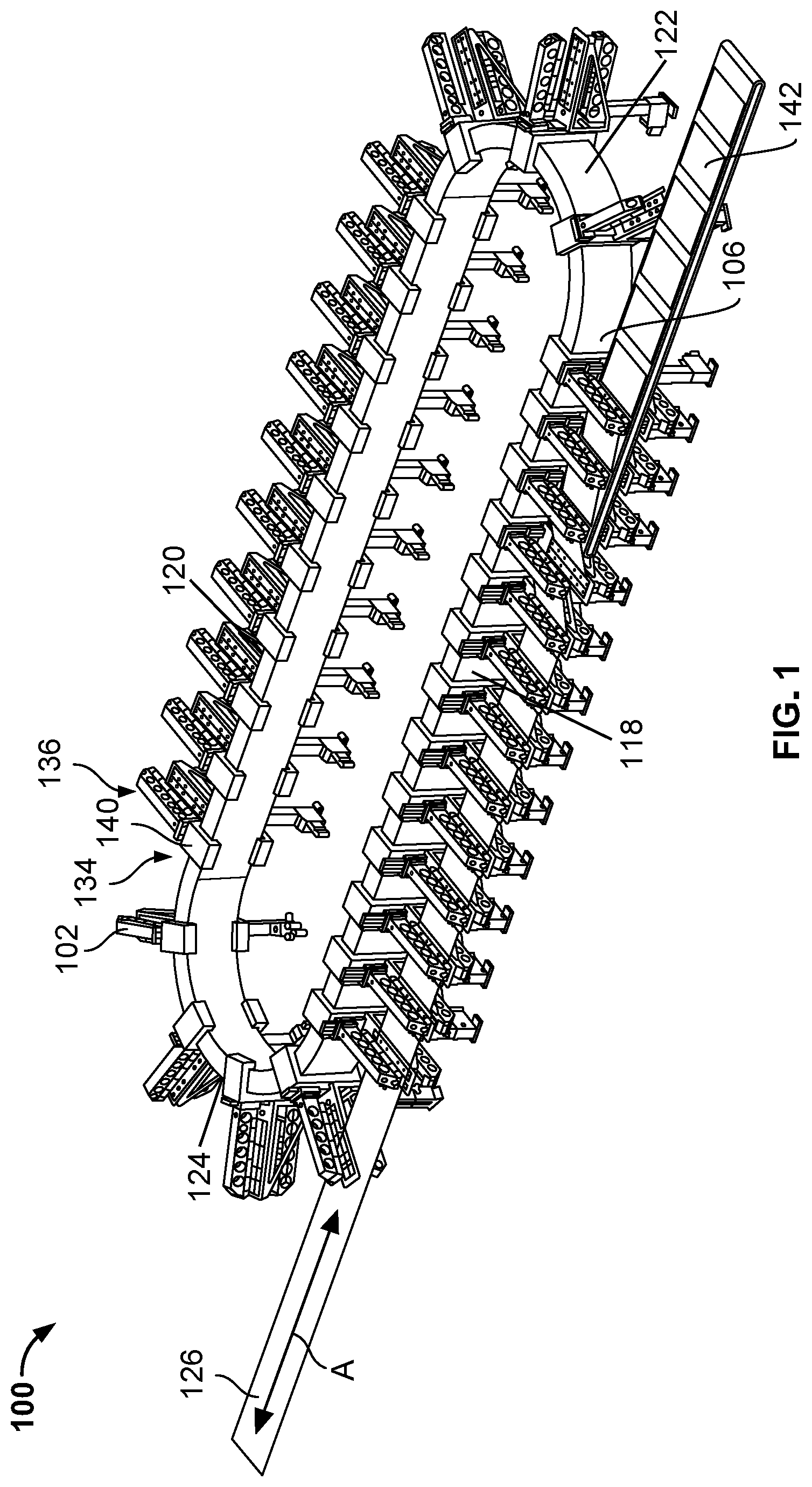 Patent US12097989 — Methods and apparatus to facilitate plastic film processing — Figure 1
