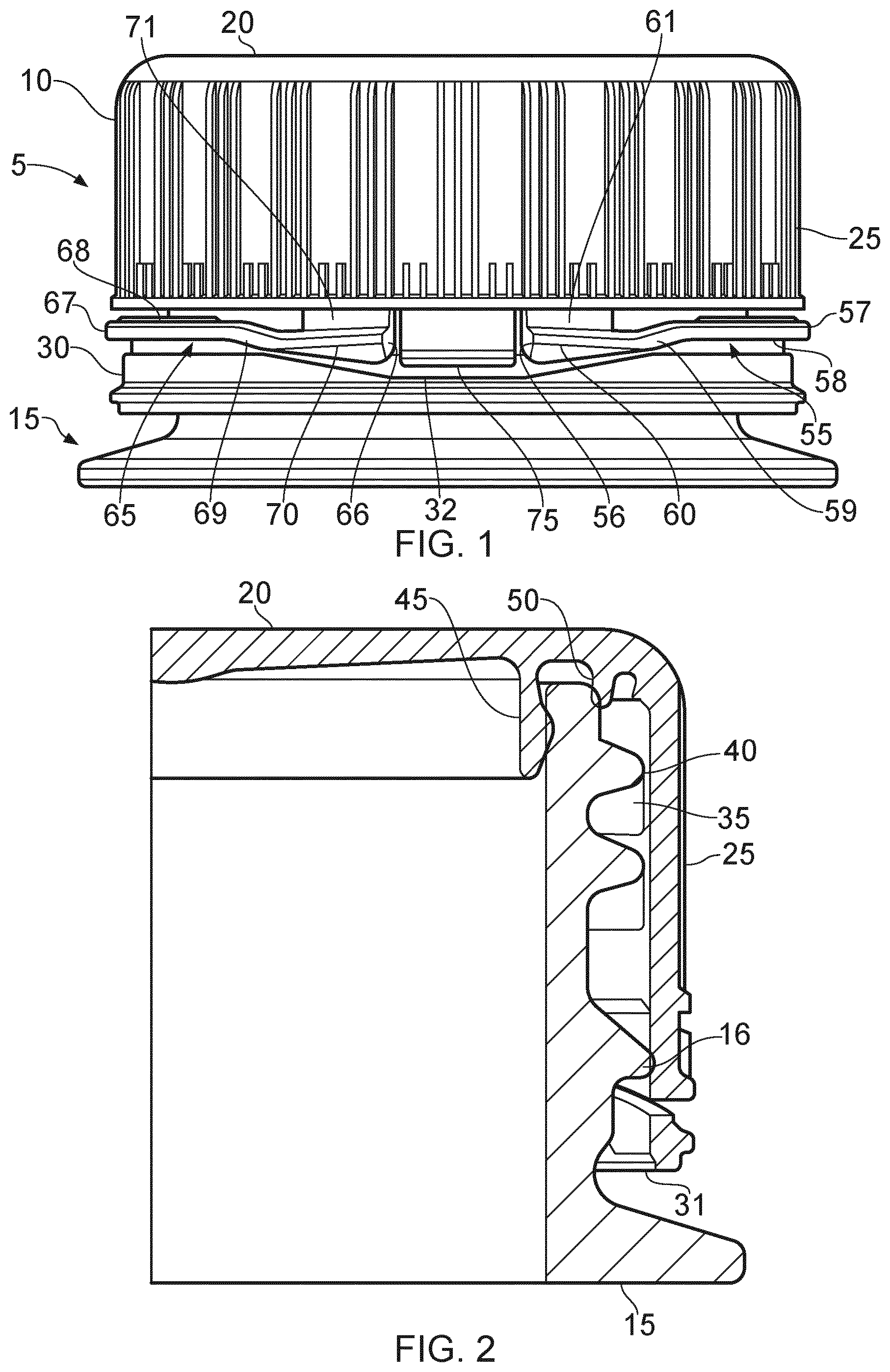 Patent US12097998 — Closure — Figure 1