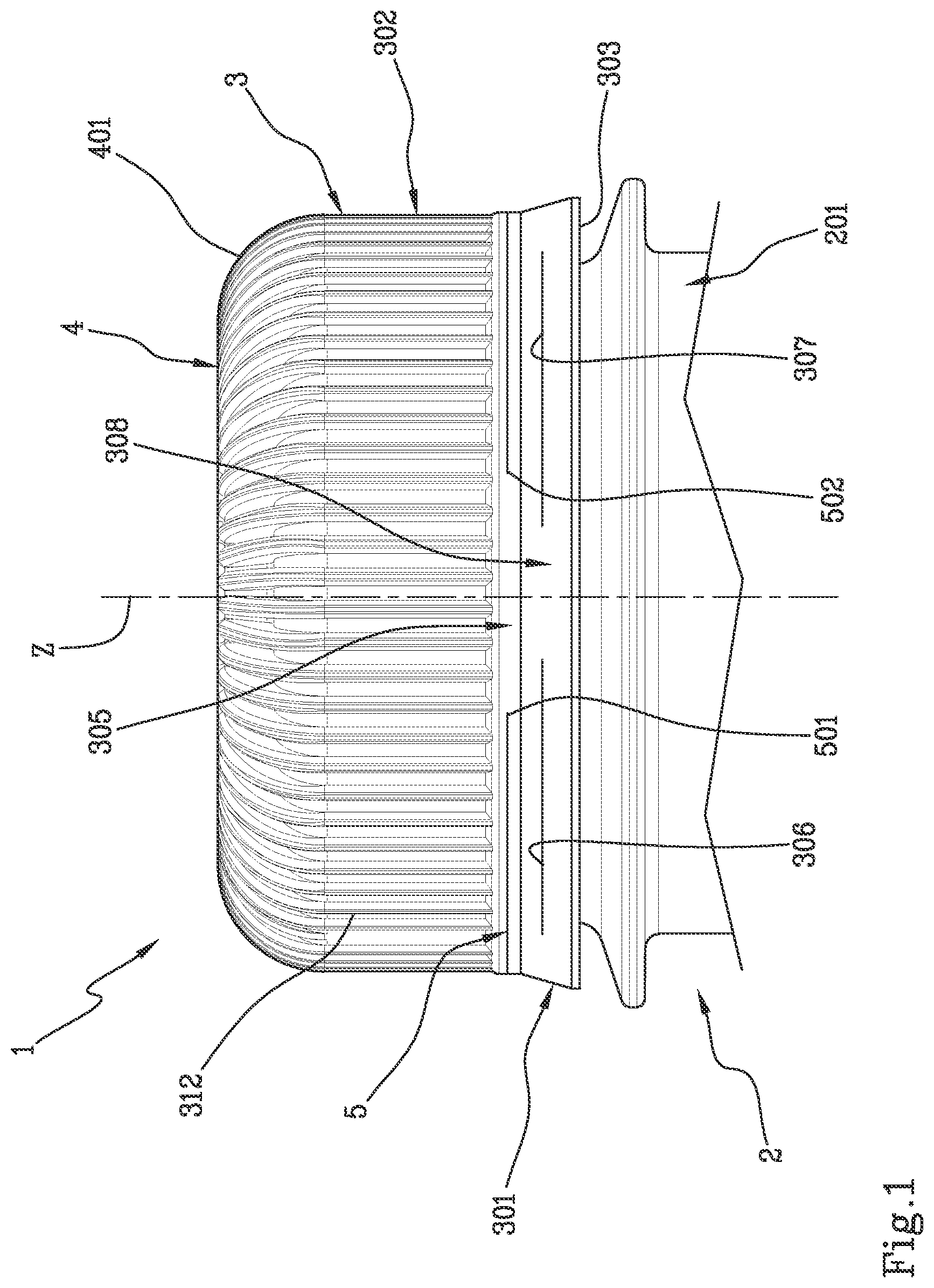 Patent US12098006 — Closing cap for a container — Figure 1