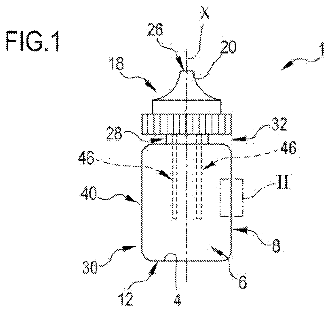 Patent US12098014 — Compound material, container and sterile product — Figure 1
