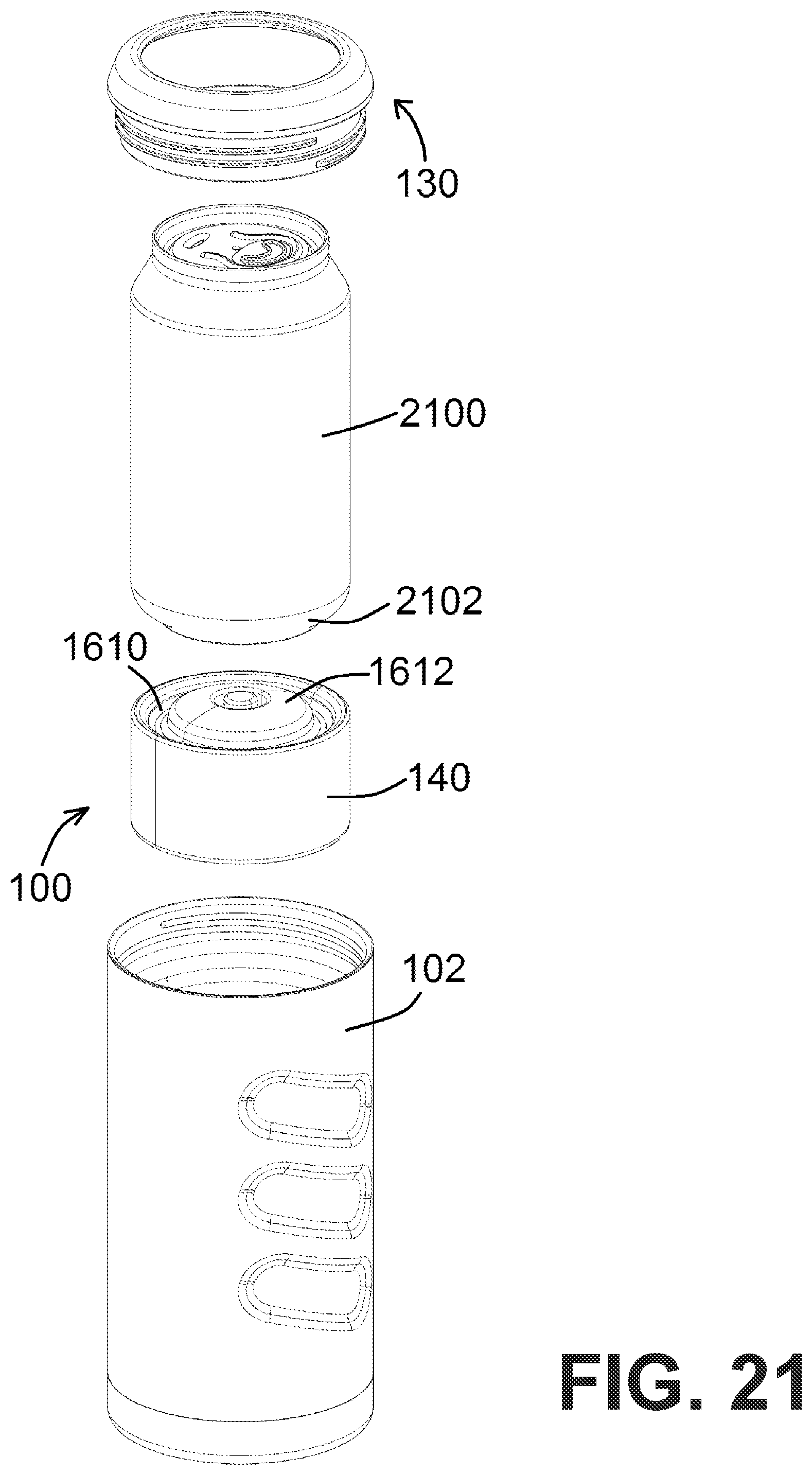 Patent US12098017 Figure 16 – Beverage systems and kits and methods of using the same