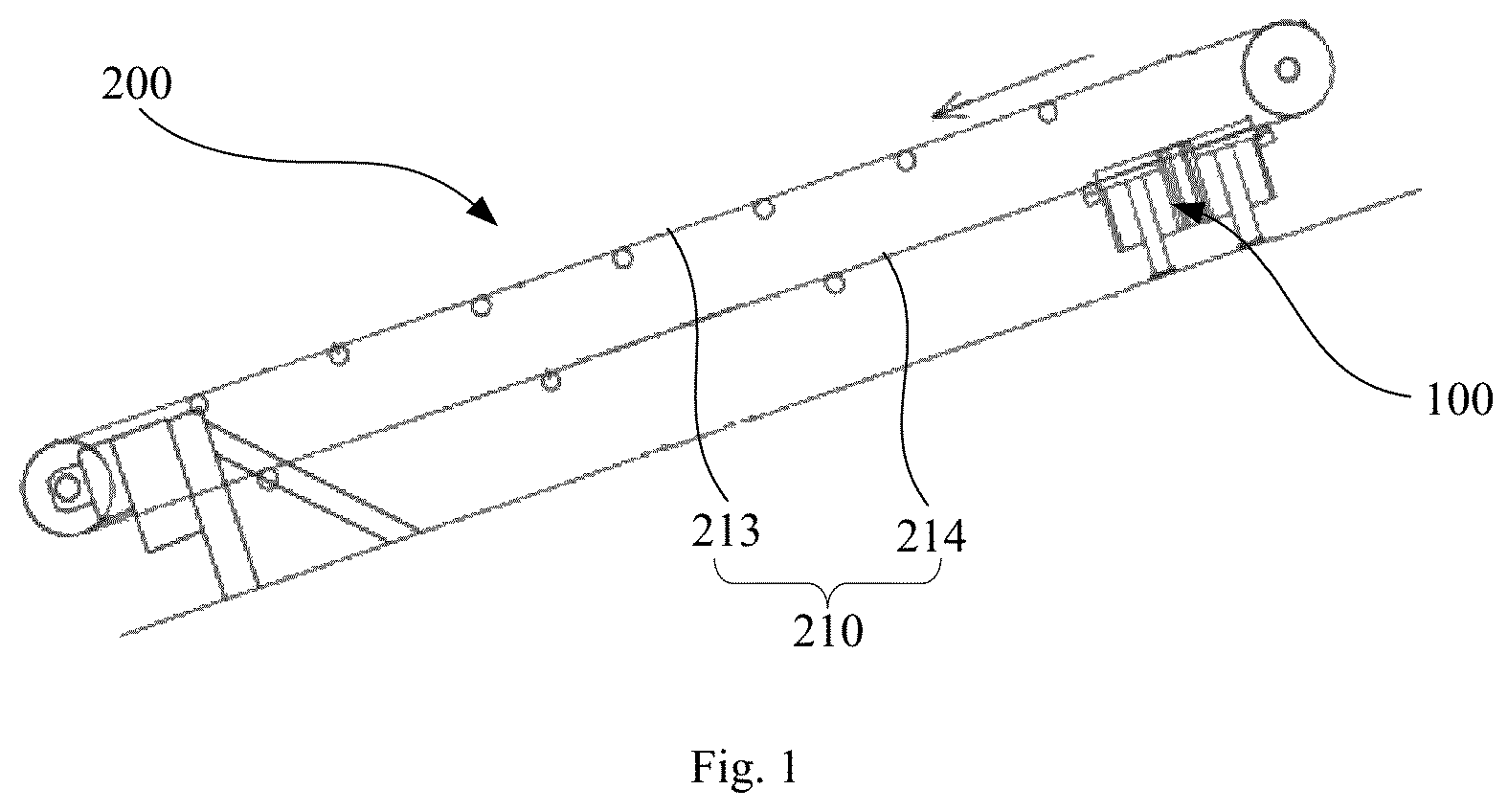 Patent US12098035 — Braking device — Figure 1