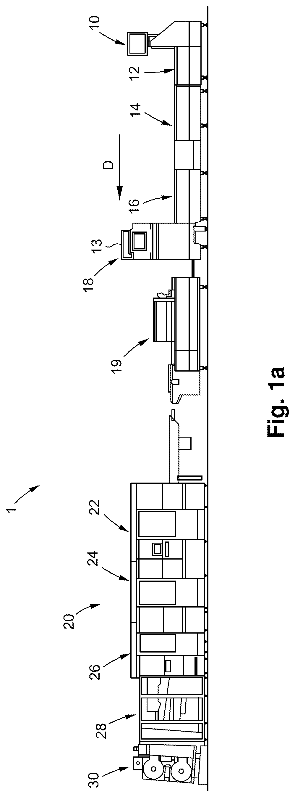 Patent US12098045 — Stacker module for a converting machine — Figure 1