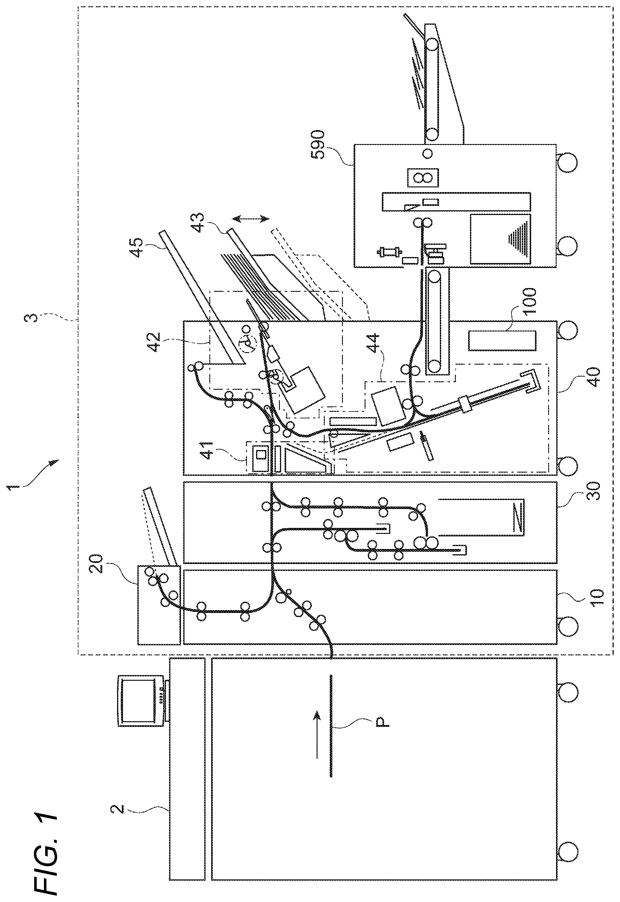 Patent US12098050 Figure 1 – Recording material processing apparatus