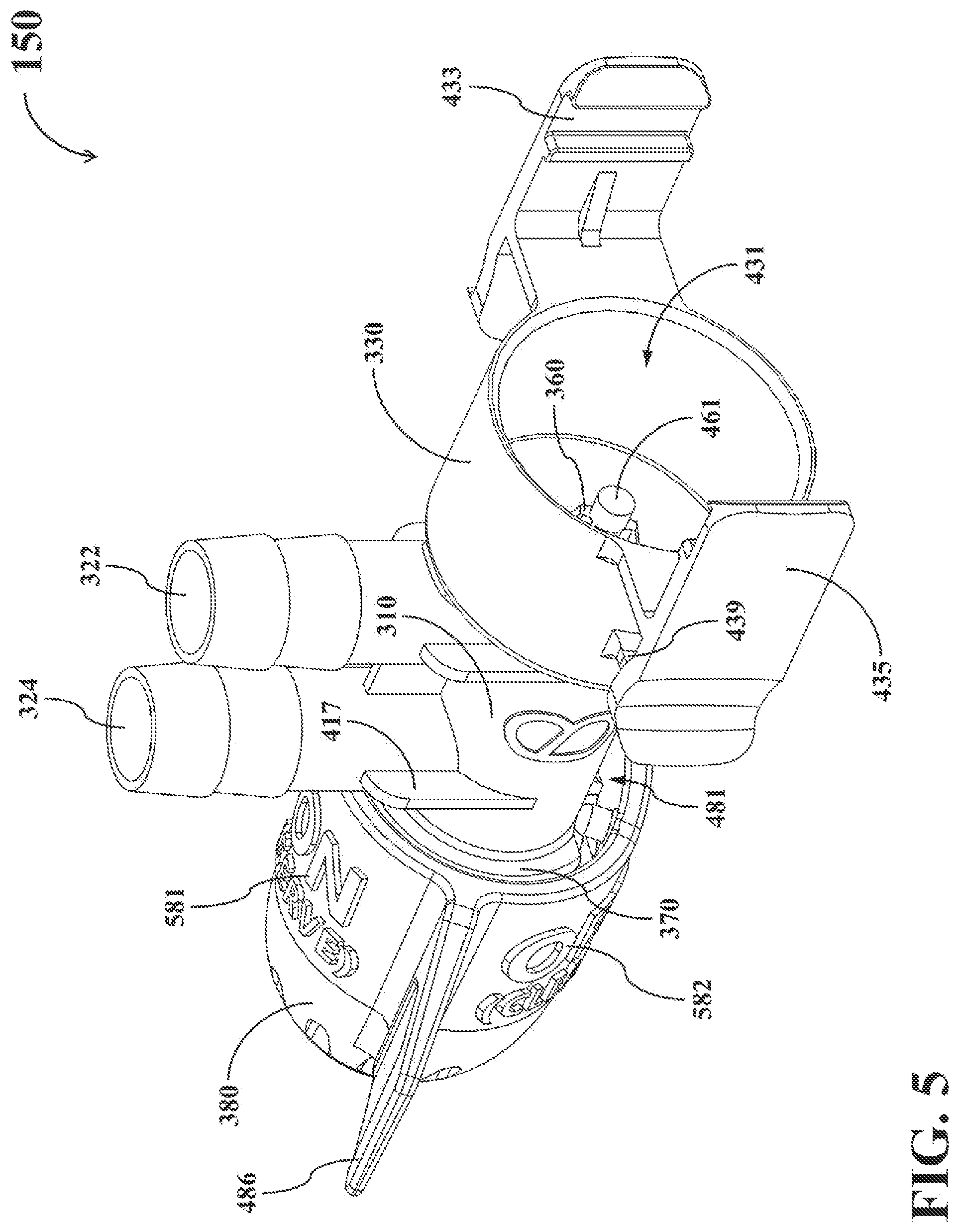 Patent US12098065 Figure 5 – Dual-mode fluid connector having rotatable element and supporting different operating modes
