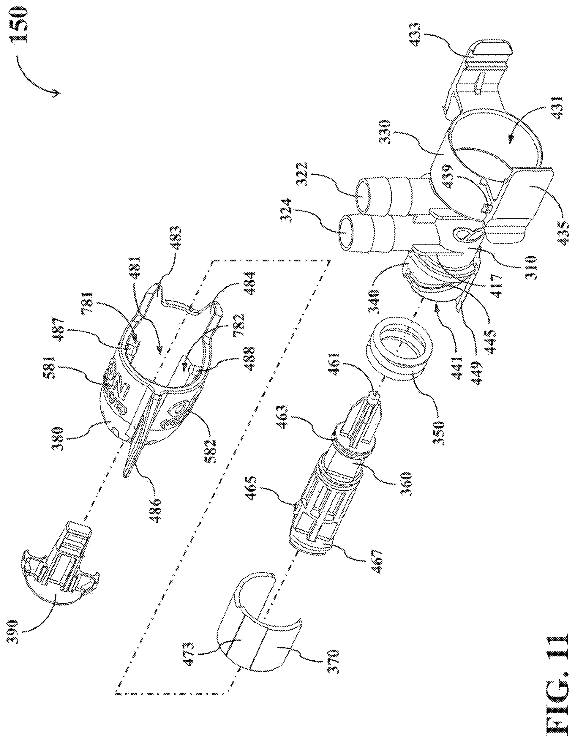 Patent US12098065 Figure 11 – Dual-mode fluid connector having rotatable element and supporting different operating modes