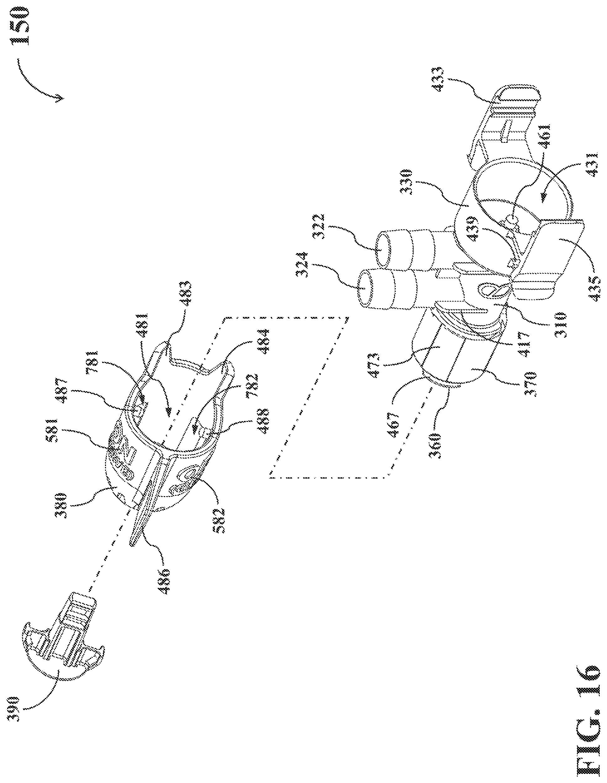 Patent US12098065 Figure 16 – Dual-mode fluid connector having rotatable element and supporting different operating modes