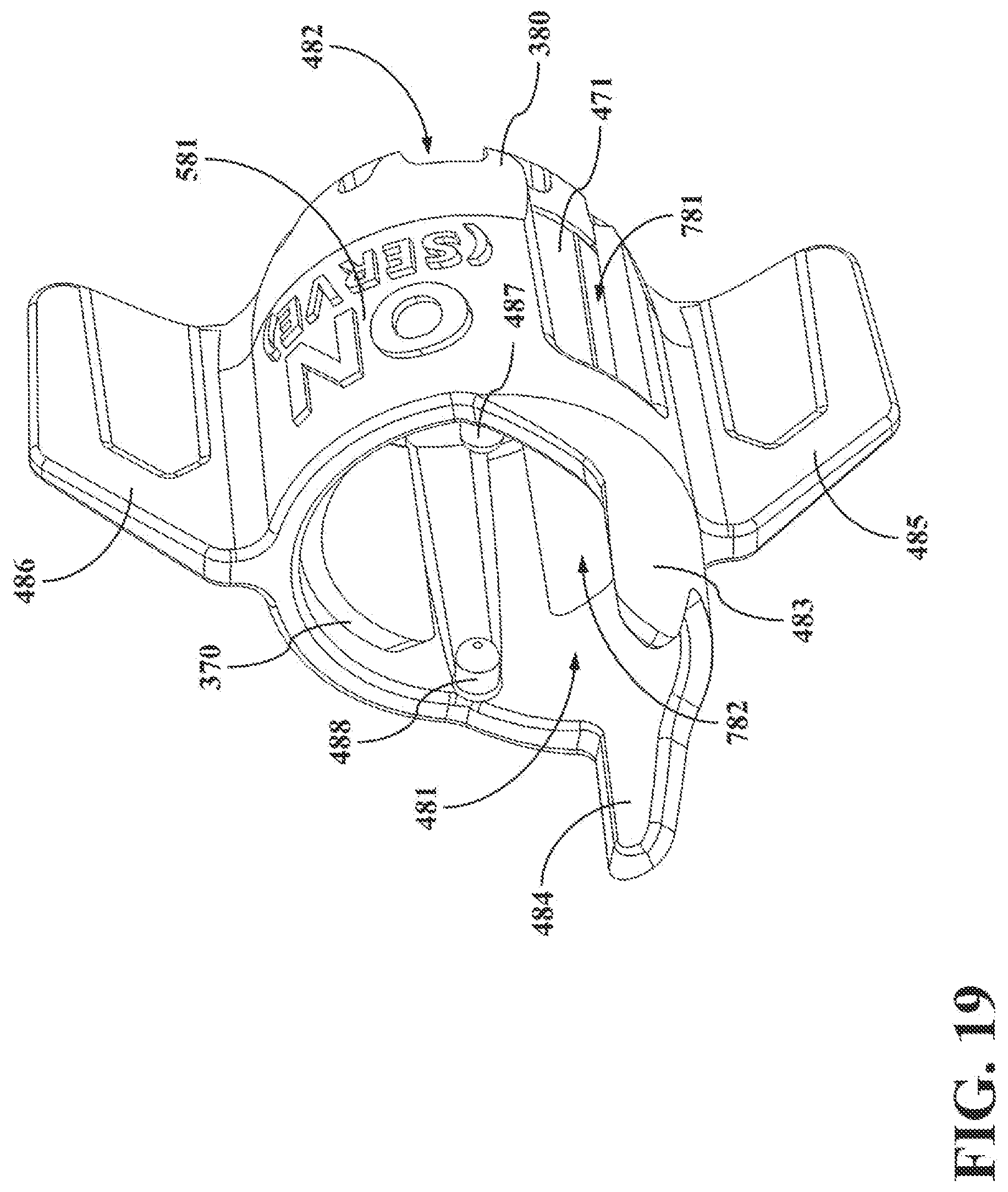 Patent US12098066 Figure 19 – Dual-mode fluid connector having bended plate and rotatable element