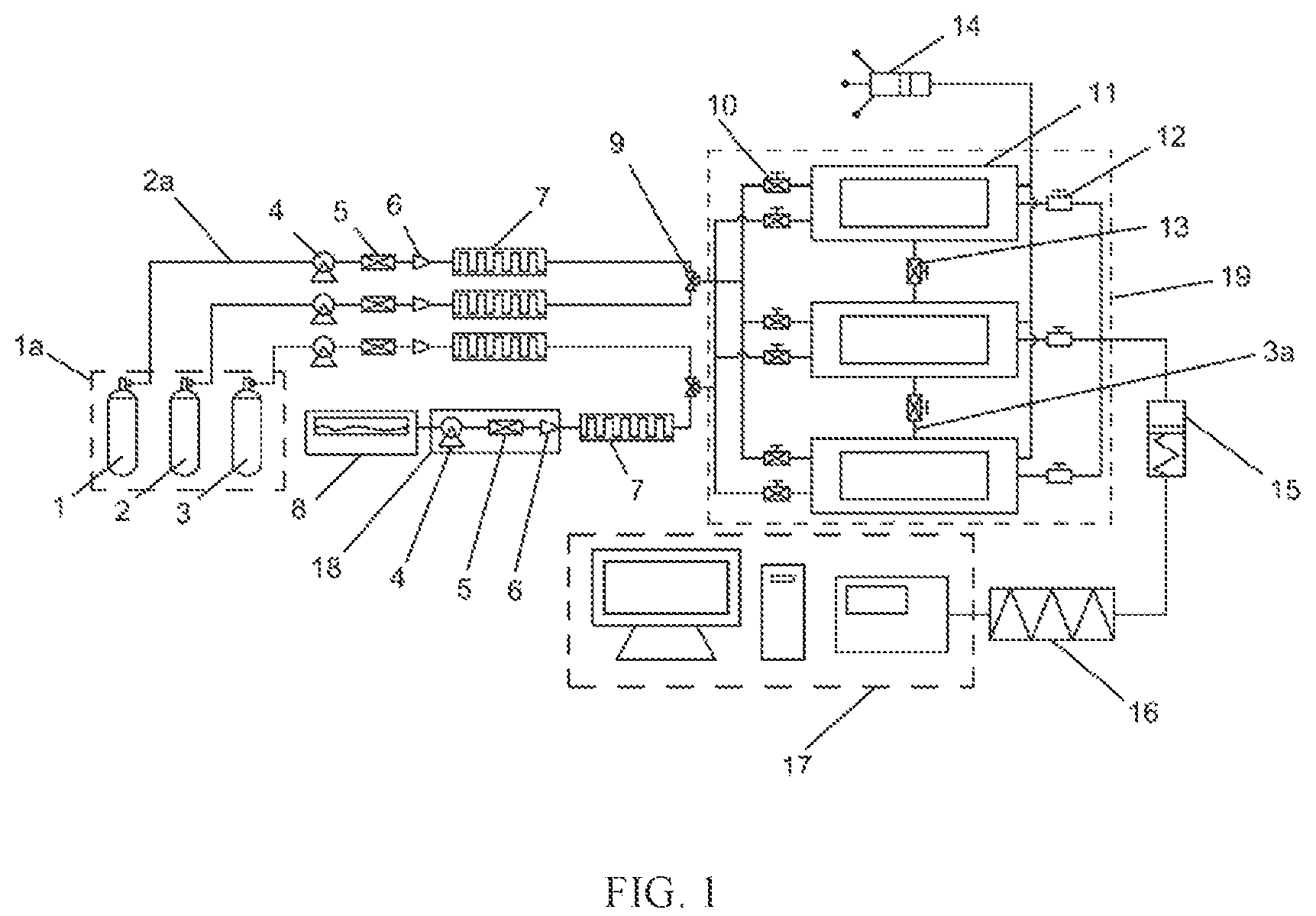 Patent US12098073 — Experimental simulation device for hydrogen production by in-situ conversion of gas reservoir and use method thereof — Figure 1