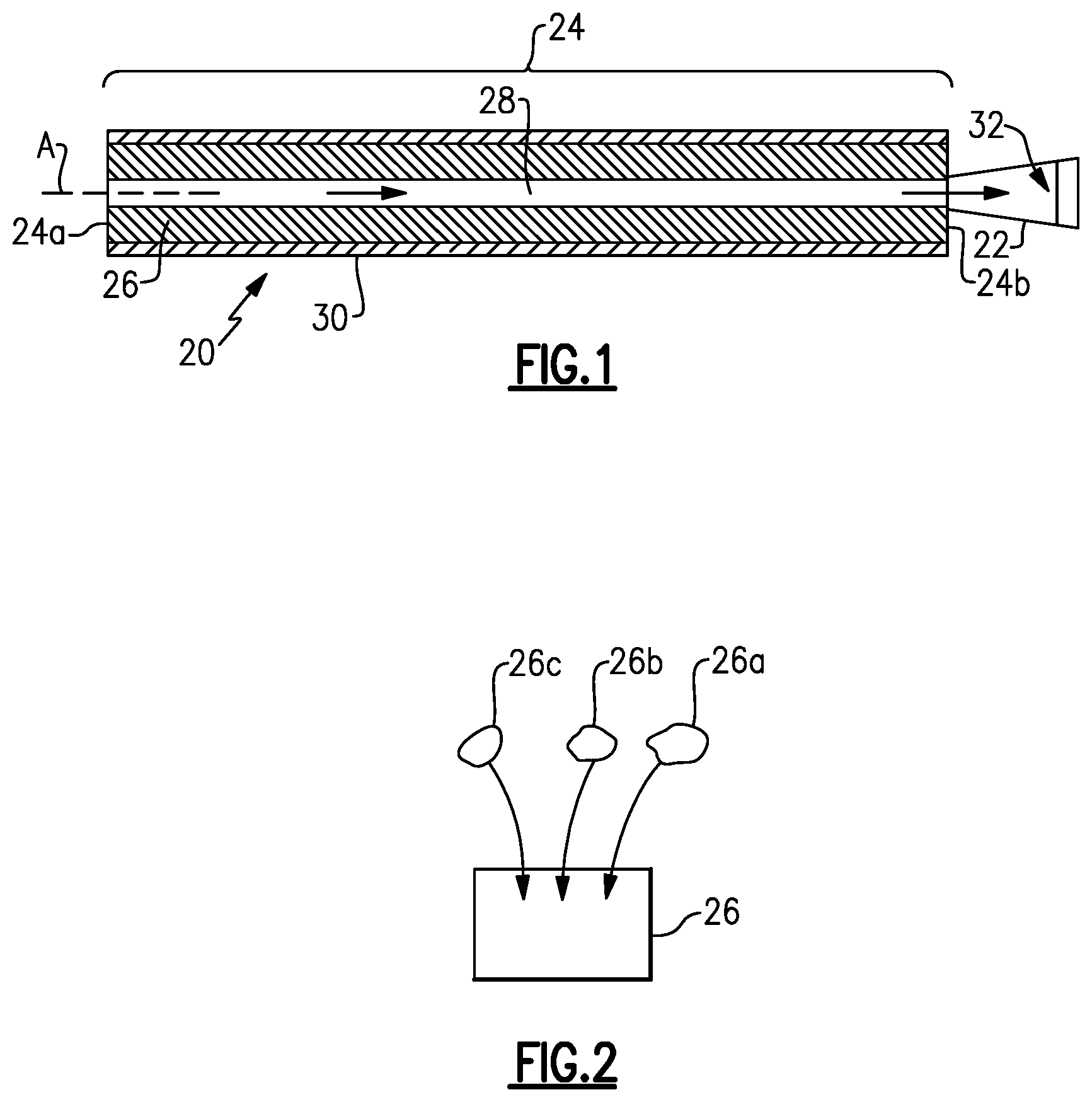 Patent US12098110 Figure 1 – Solid rocket motor having hydorxyl-terminated binder weight diol