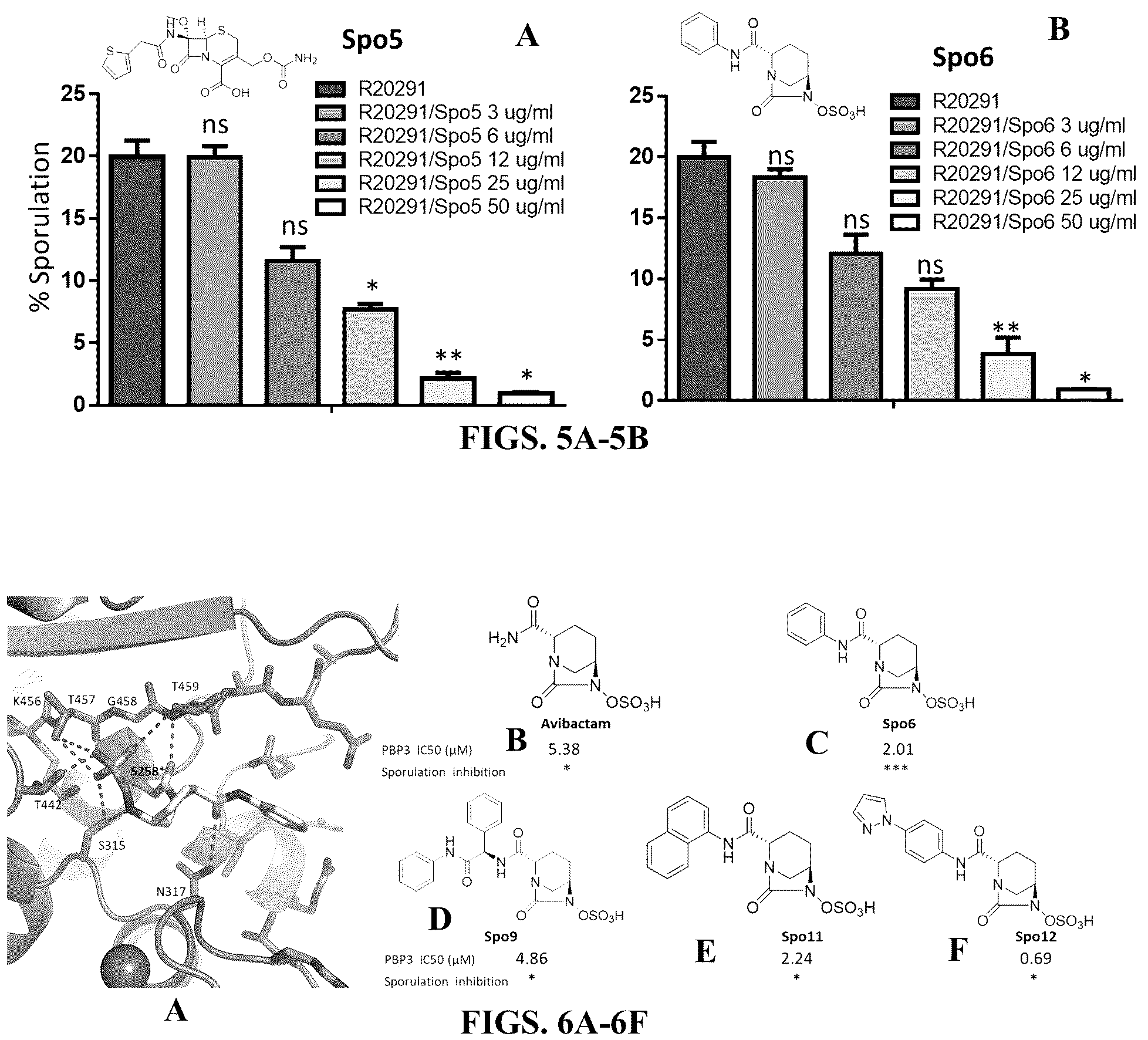 Patent US12098153 Figure 3 – Small molecule inhibitors targeting Clostridioides difficile sporulation