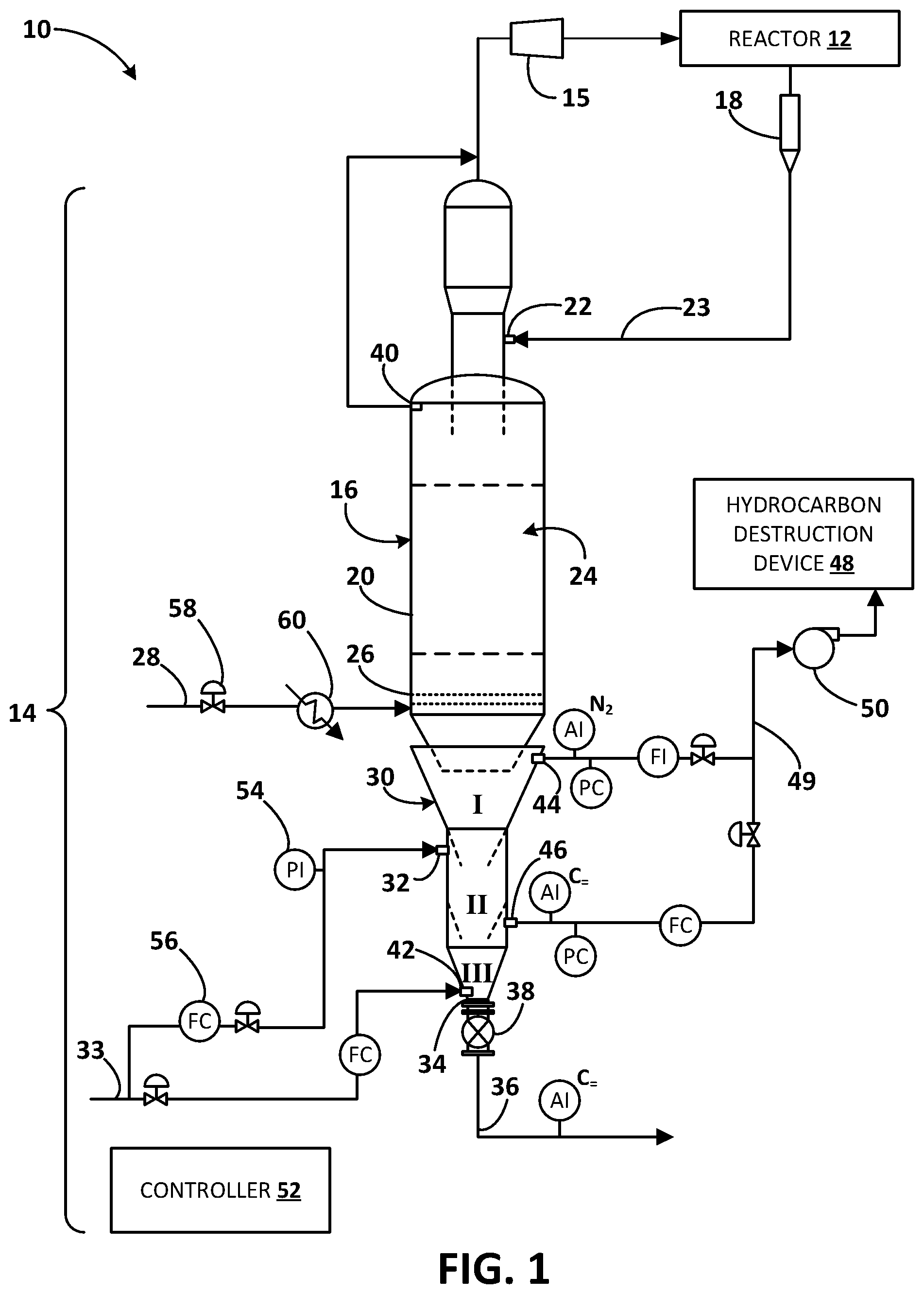 Patent US12098221 — Systems and techniques for polymer degassing — Figure 1