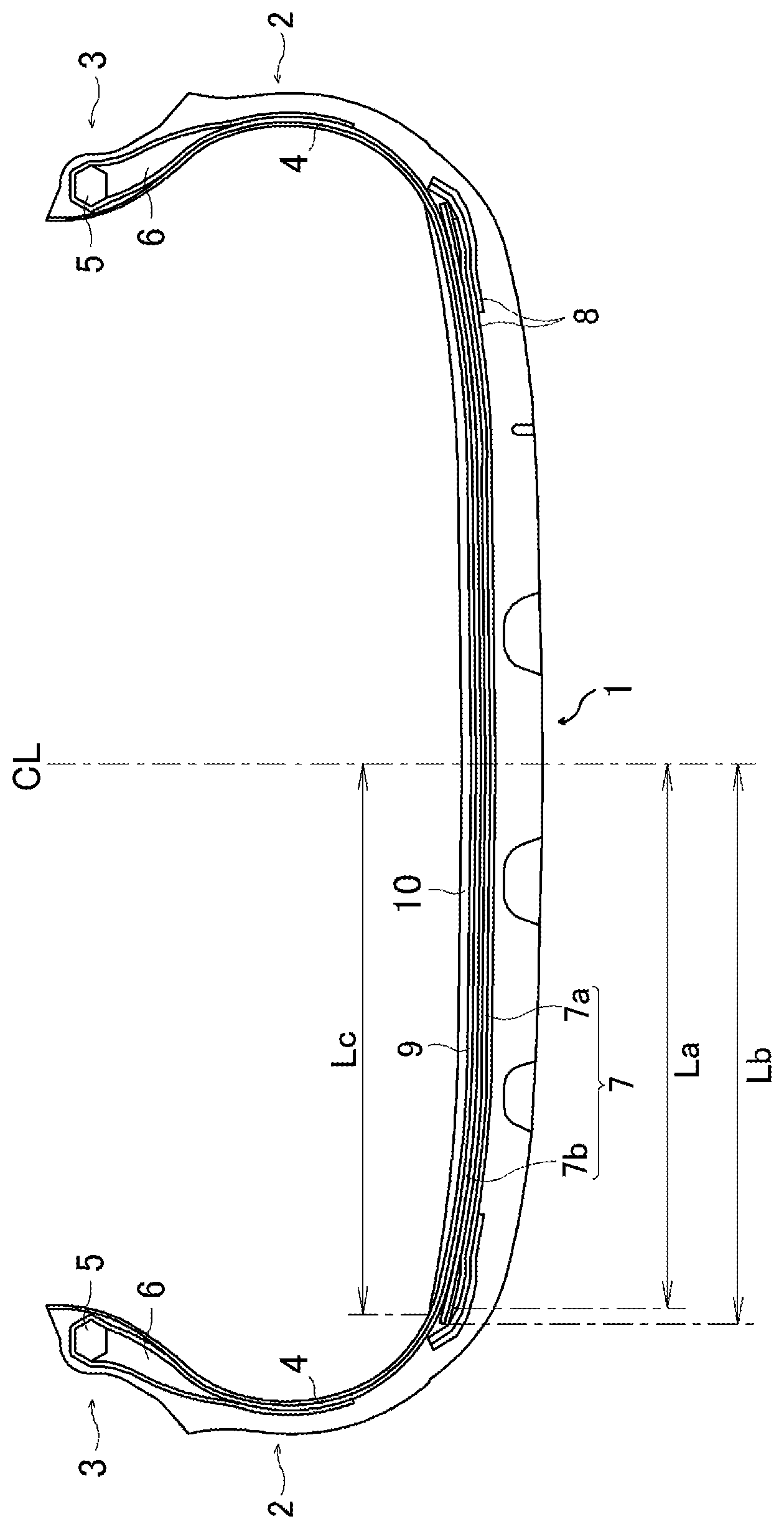 Patent US12098270 — Sealant material composition and pneumatic tire — Figure 1