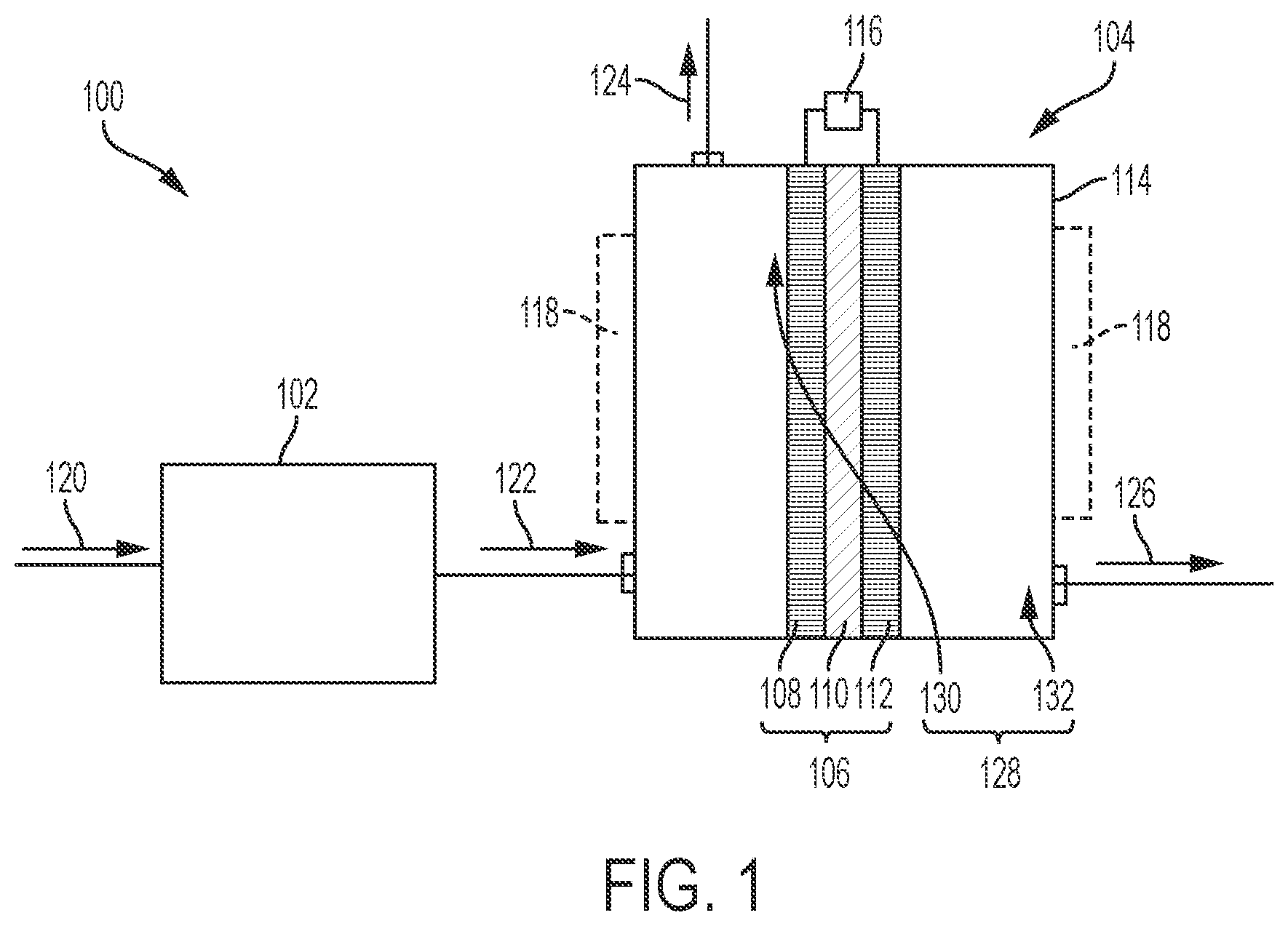Patent US12098467 — Hydrogen gas production systems and related electrolysis cells — Figure 1