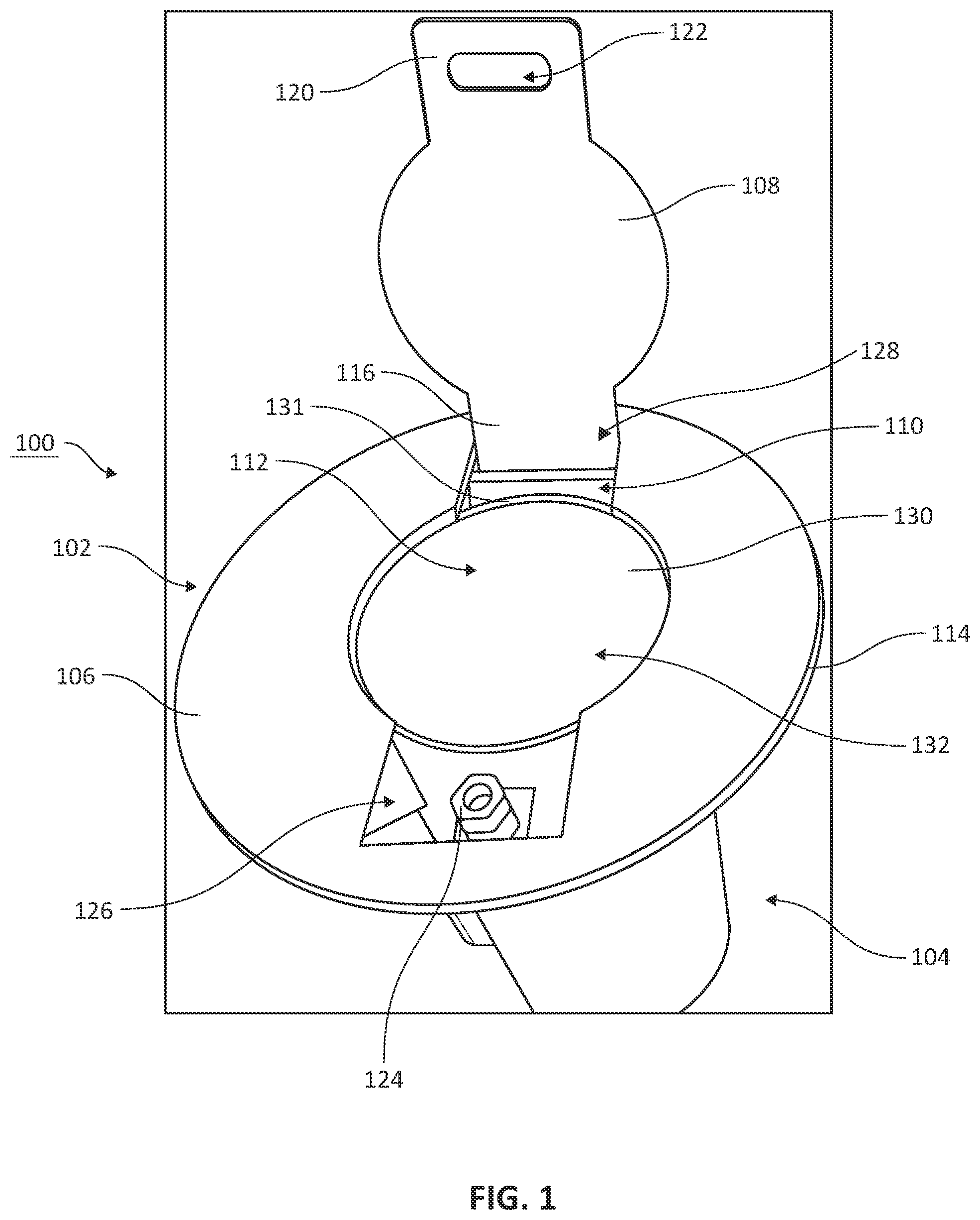 Patent US12098511 — Bollard sleeve with removable or replaceable lid — Figure 1