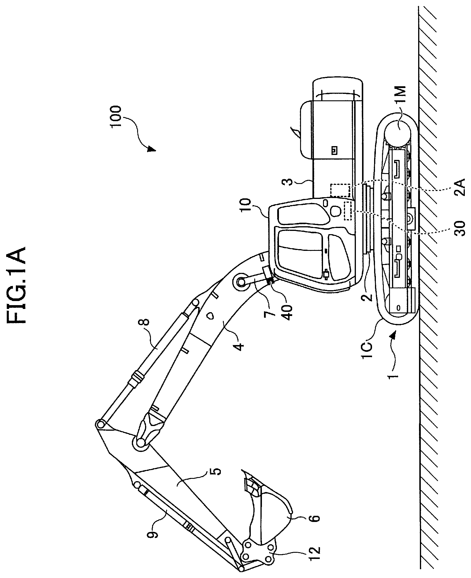 Patent US12098516 — Shovel and system — Figure 1