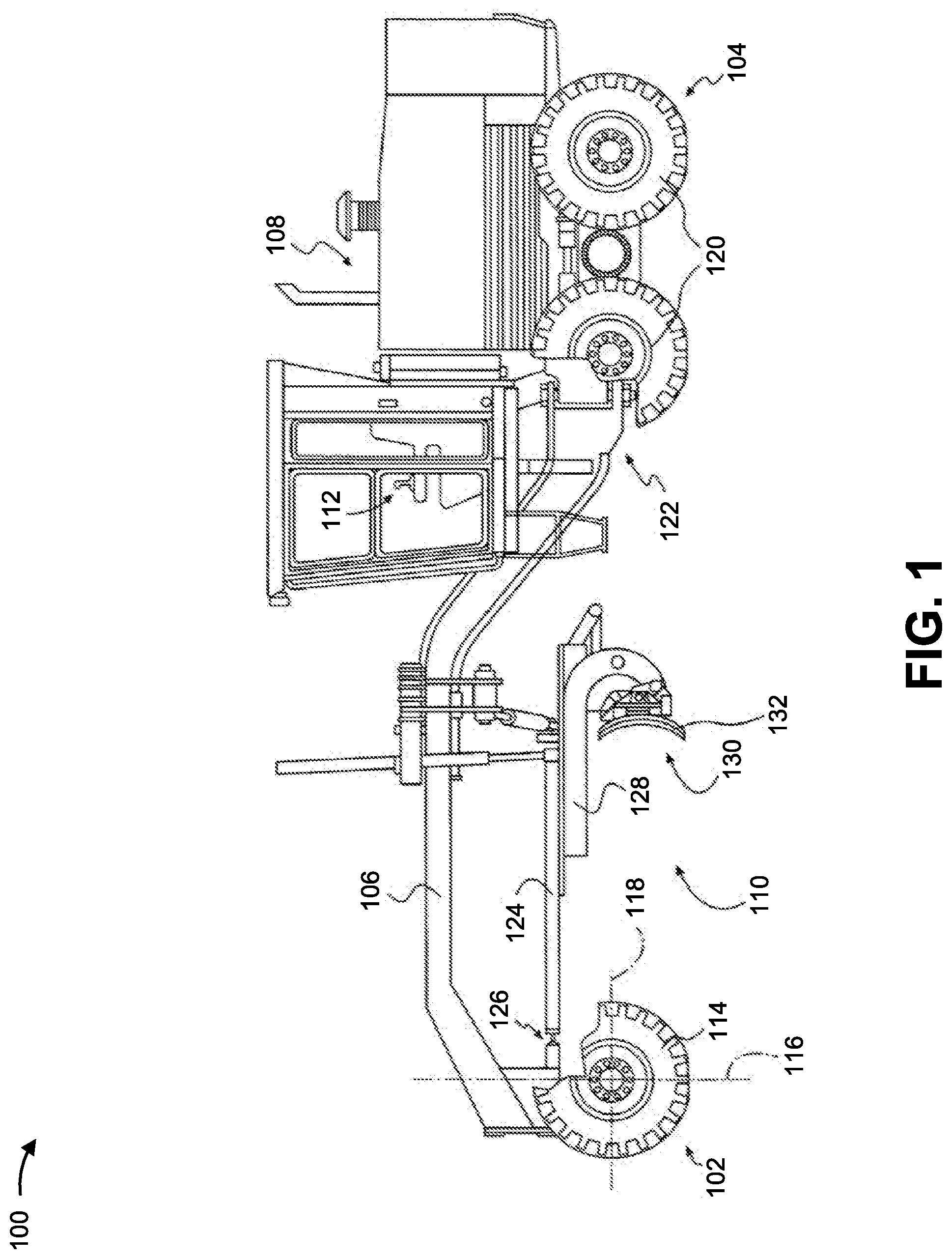 Patent US12098521 Figure 1 – Control system for a work machine