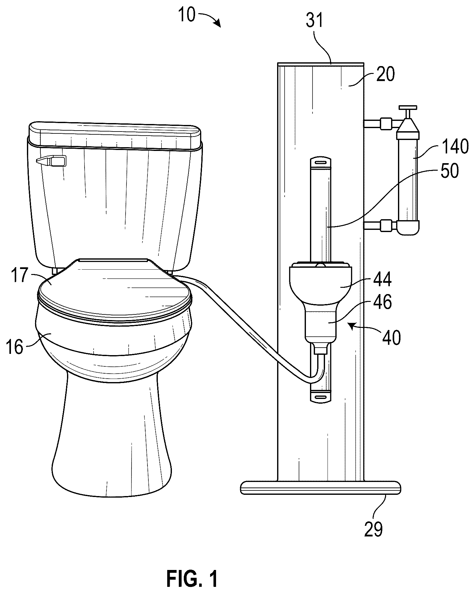 Patent US12098532 — Portable personal urinal — Figure 1