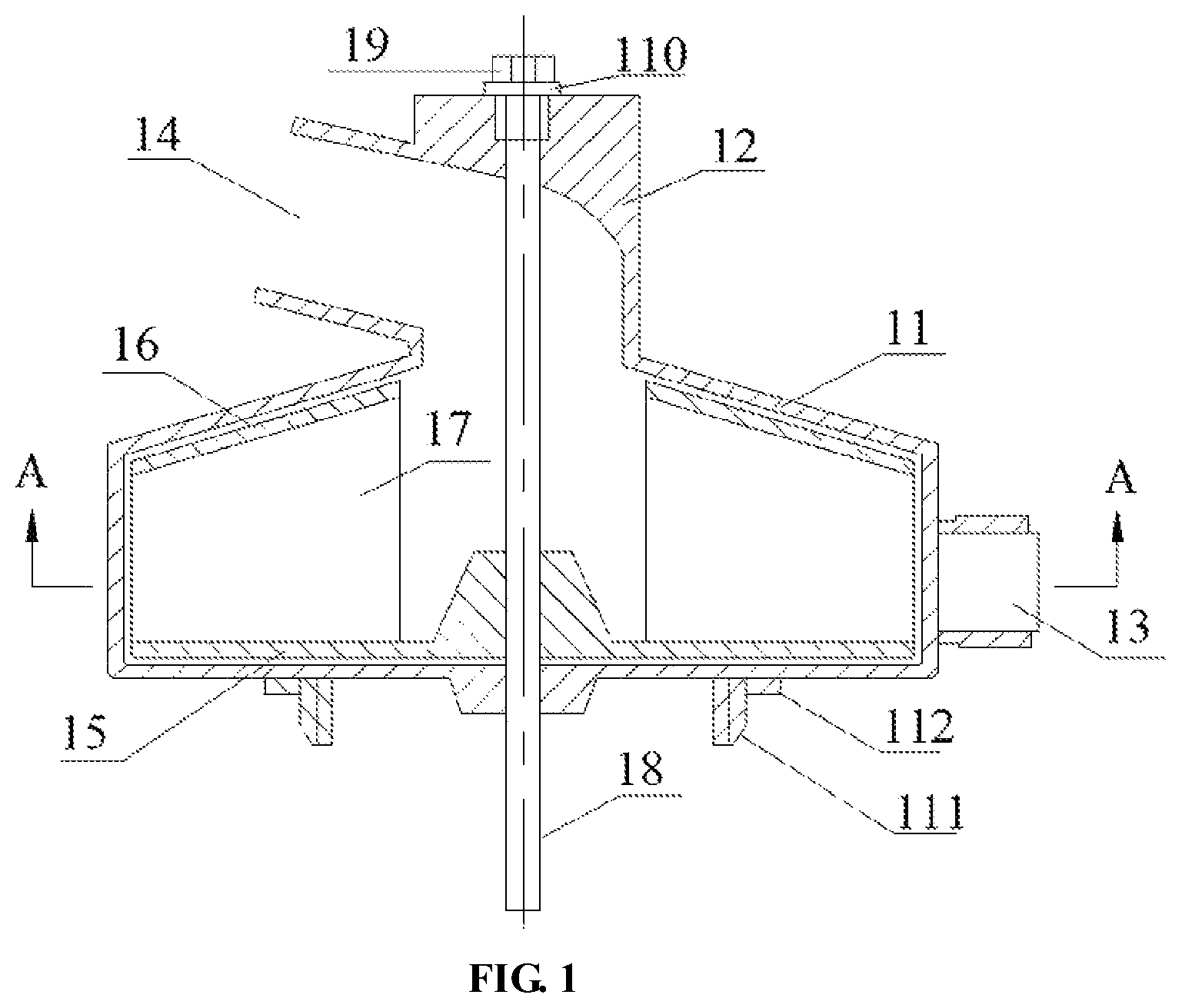 Patent US12098533 — Water turbine and electric motor hybrid power suction type water-saving toilet — Figure 1