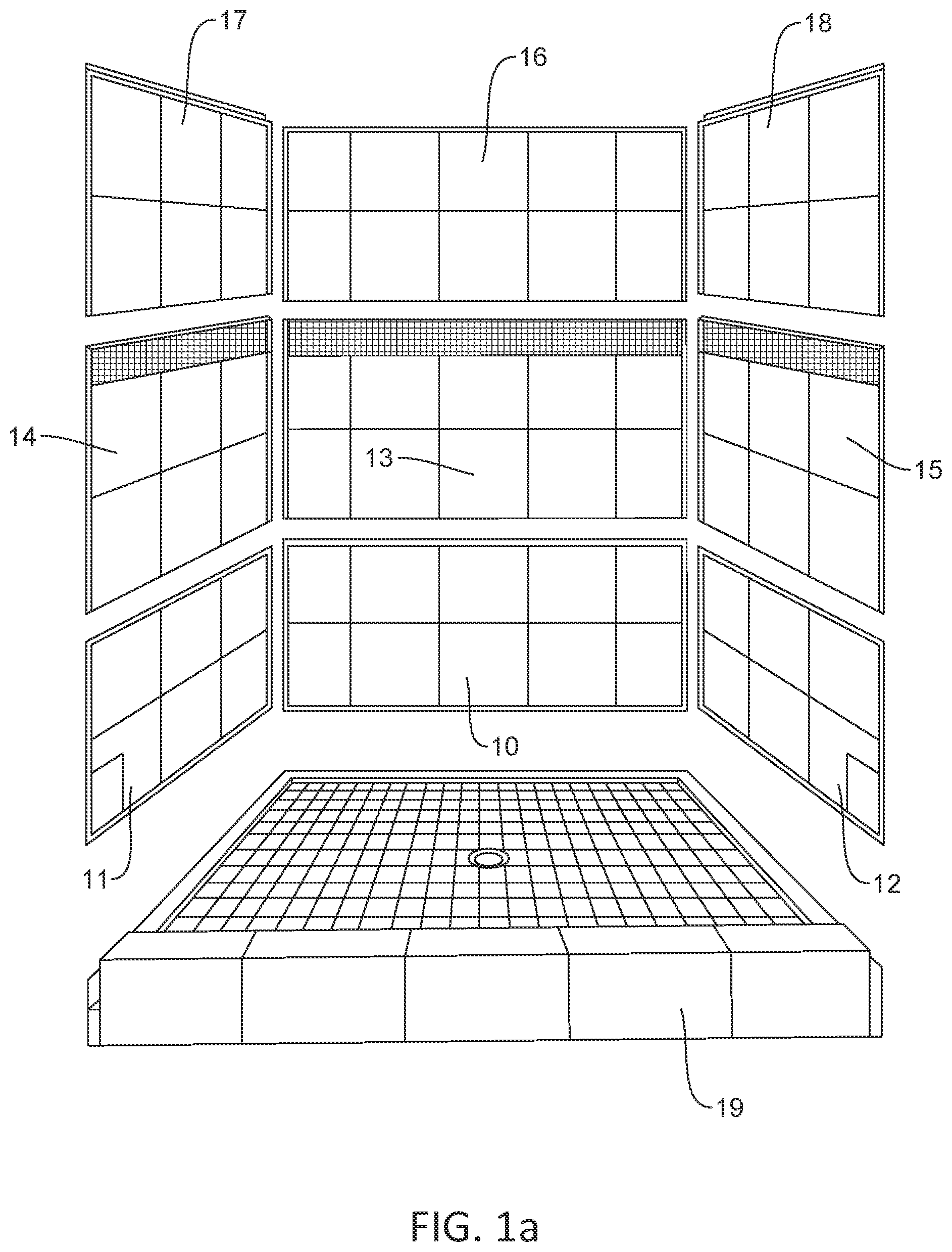 Patent US12098556 — Shower tray and wall panels — Figure 1