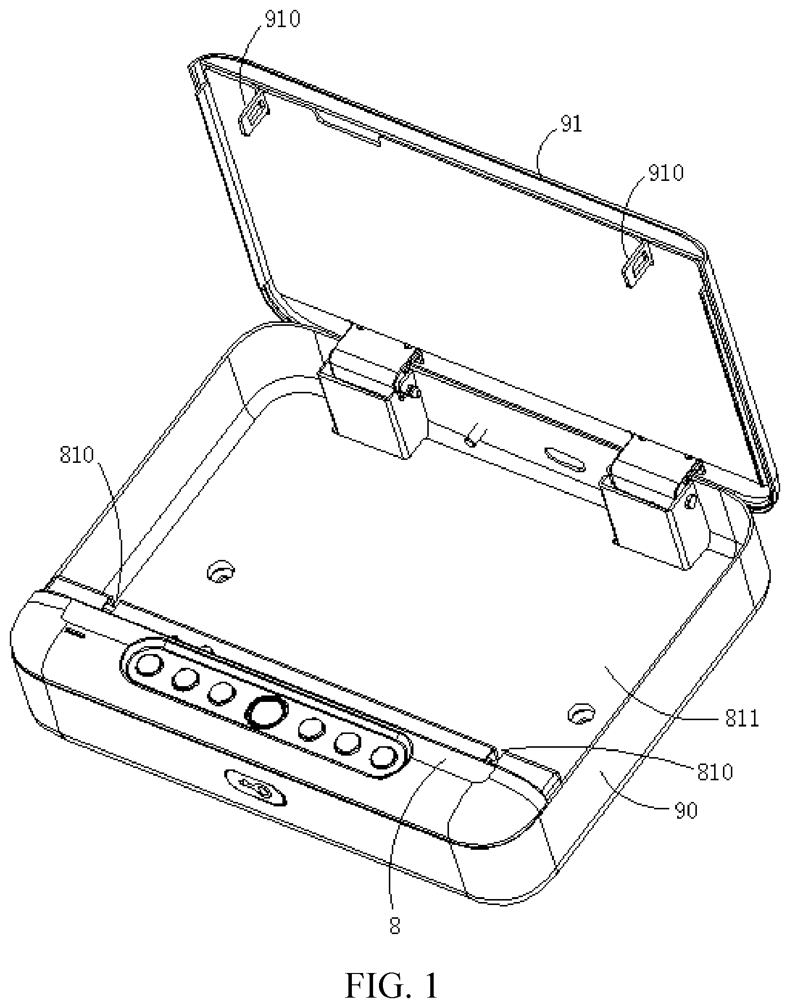 Patent US12098574 — Biological identification safe deposit box and locking and unlocking method thereof — Figure 1