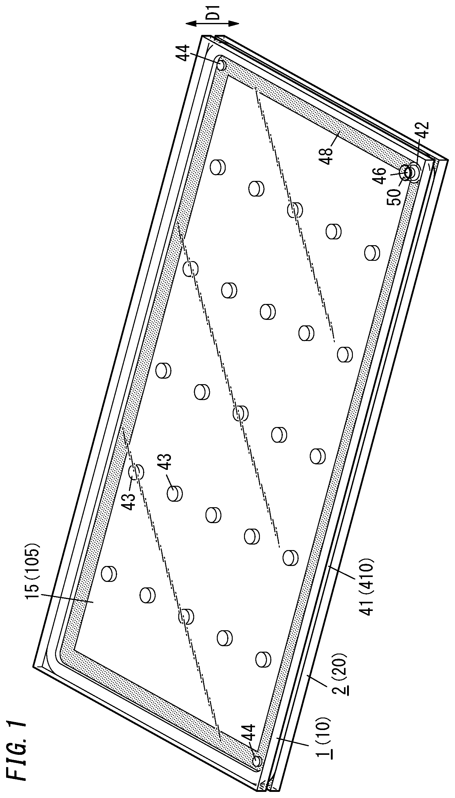 Patent US12098587 — Glass panel unit and glass window — Figure 1