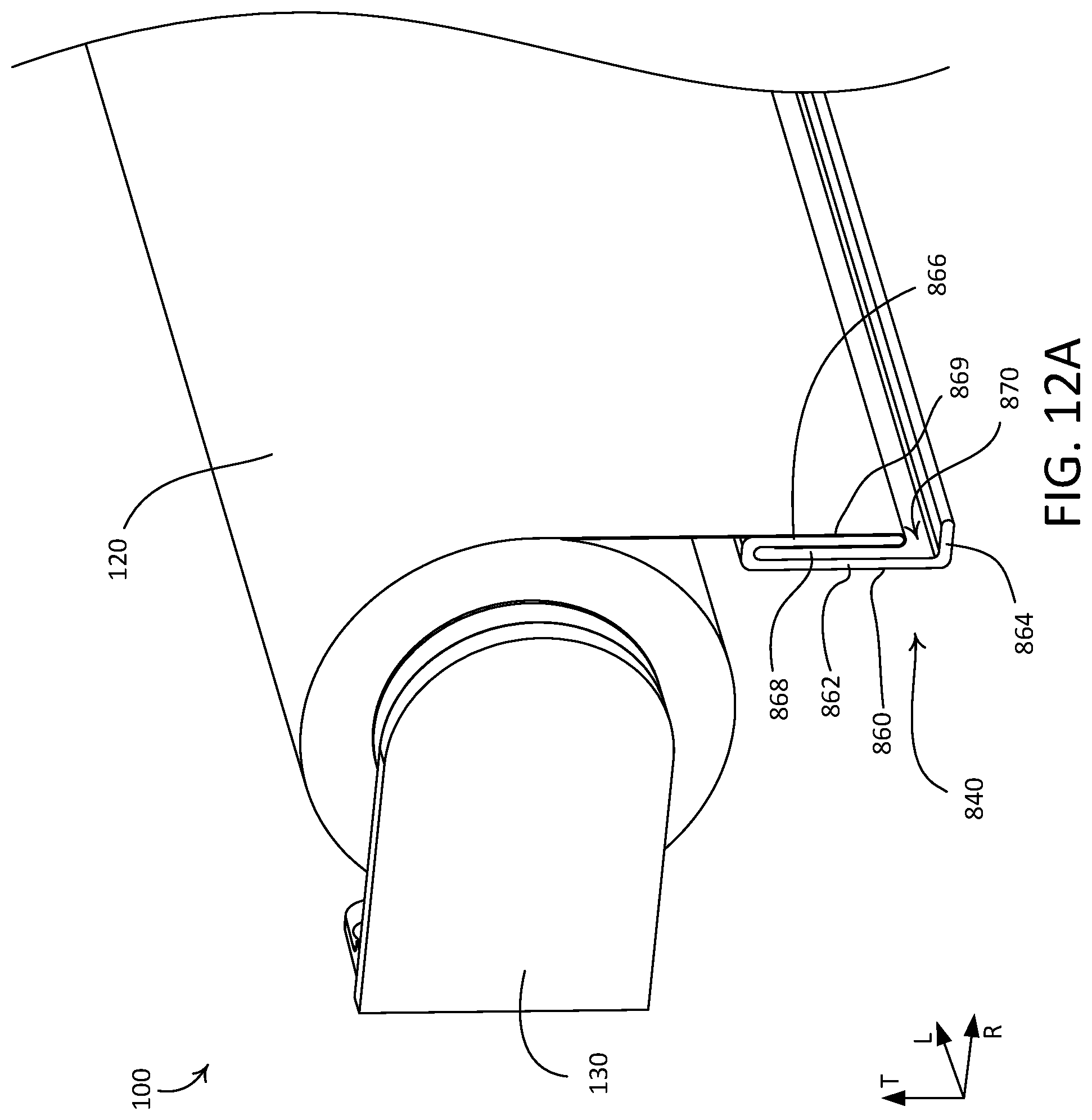 Patent US12098596 Figure 12 – Window treatment hembar