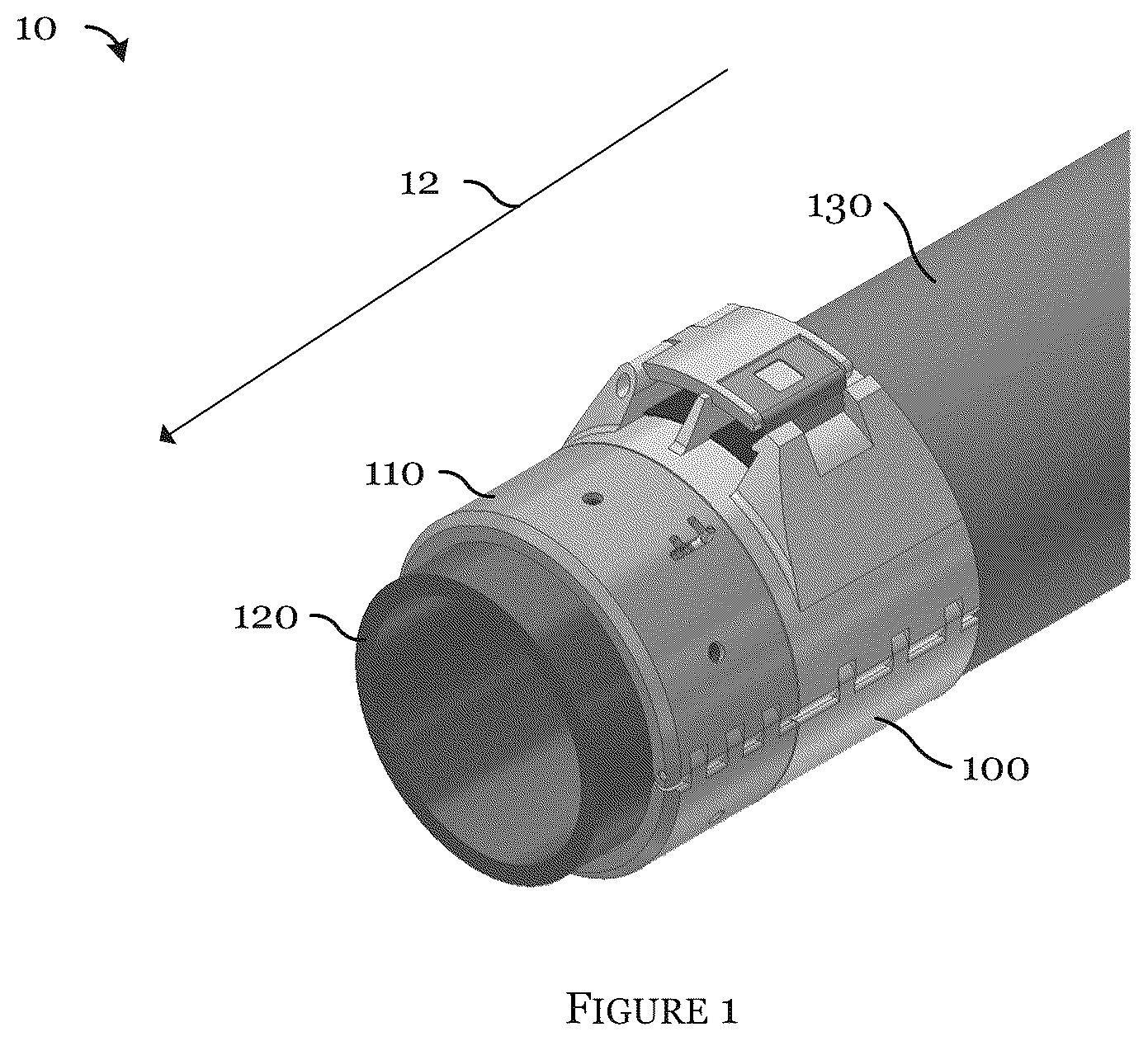 Patent US12098598 — Cable protector clamp assembly — Figure 1