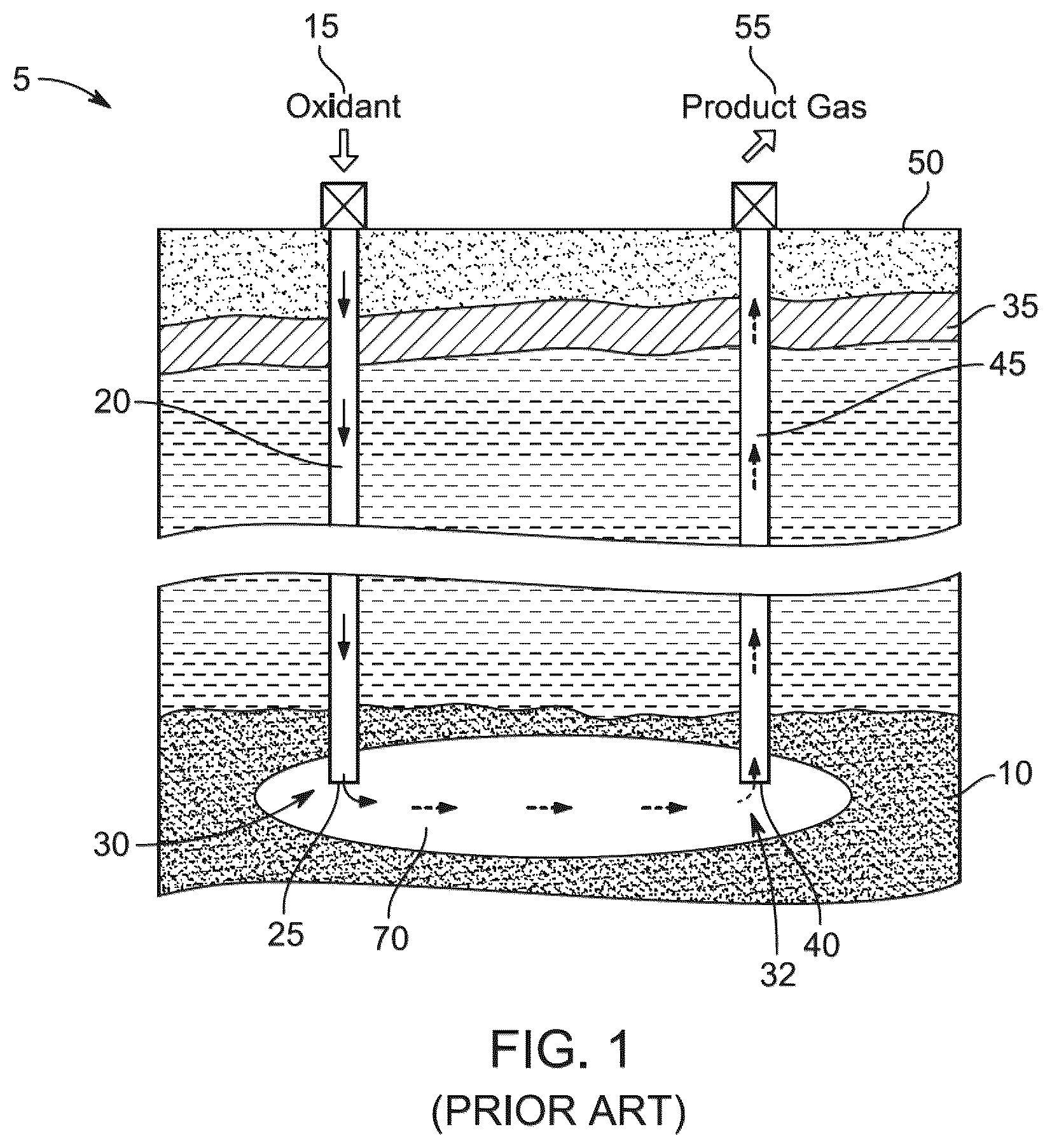 Patent US12098621 — Quenching and/or sequestering process fluids within underground carbonaceous formations, and associated systems and methods — Figure 1