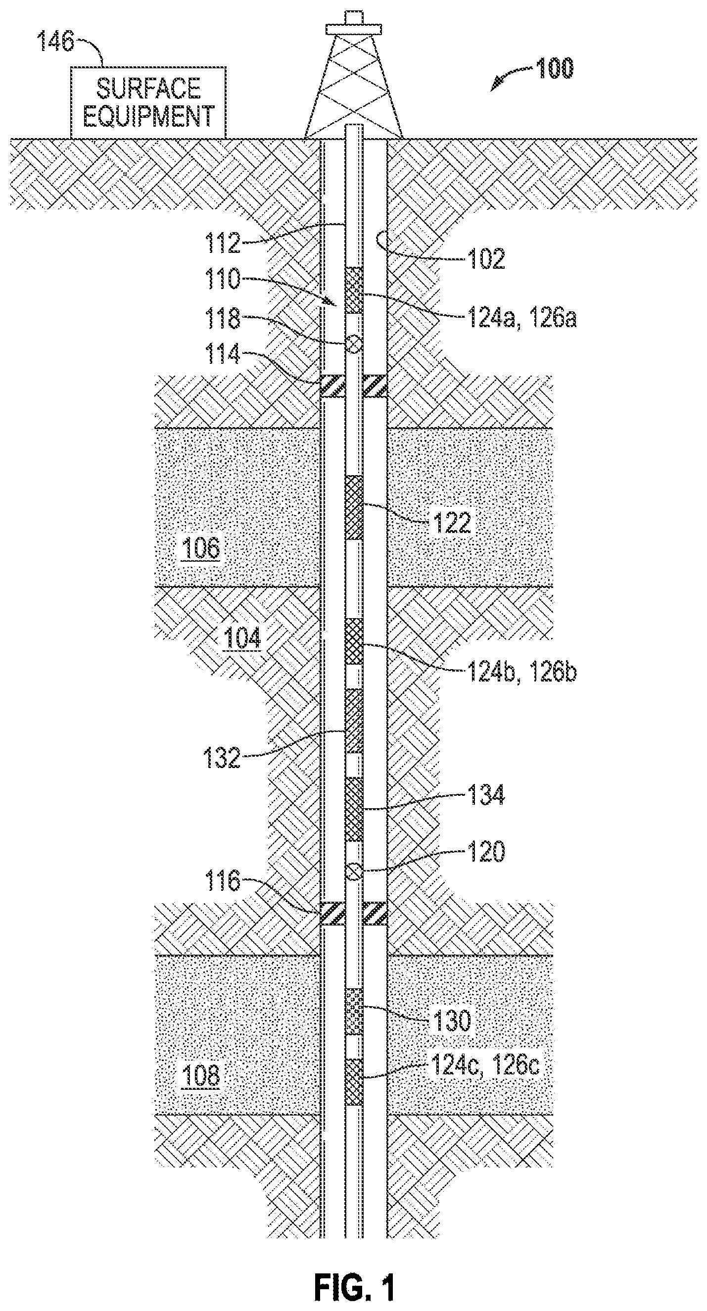 Patent US12098633 — Method and system for automated multi-zone downhole closed loop reservoir testing — Figure 1