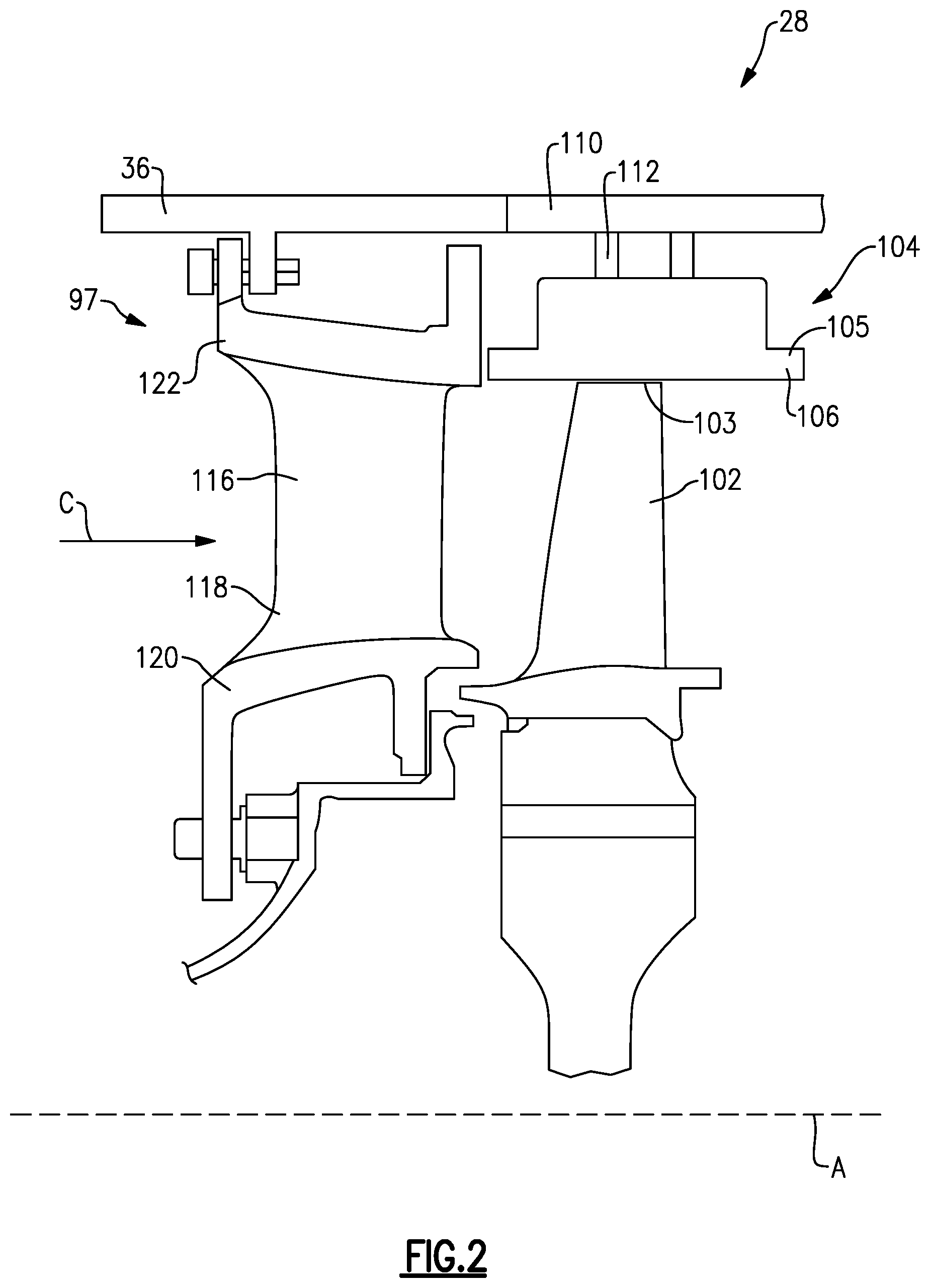 Patent US12098643 Figure 2 – Chevron grooved mateface seal