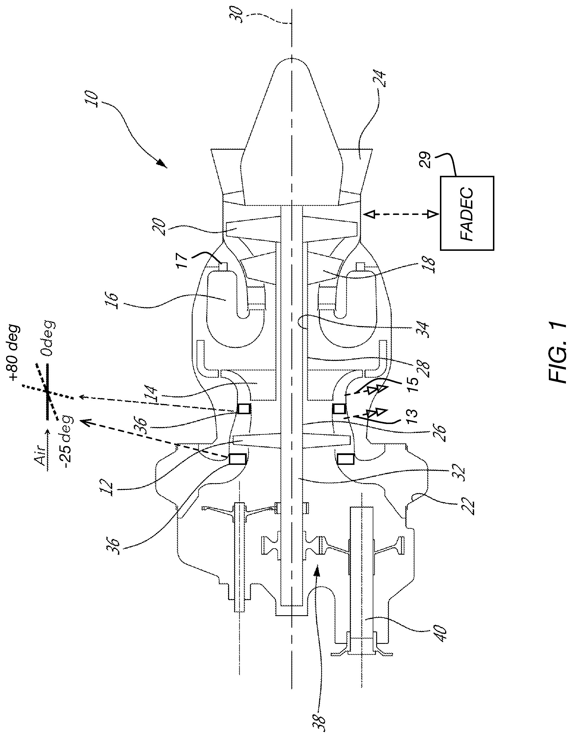 Patent US12098644 — Turboshaft gas turbine engine — Figure 1