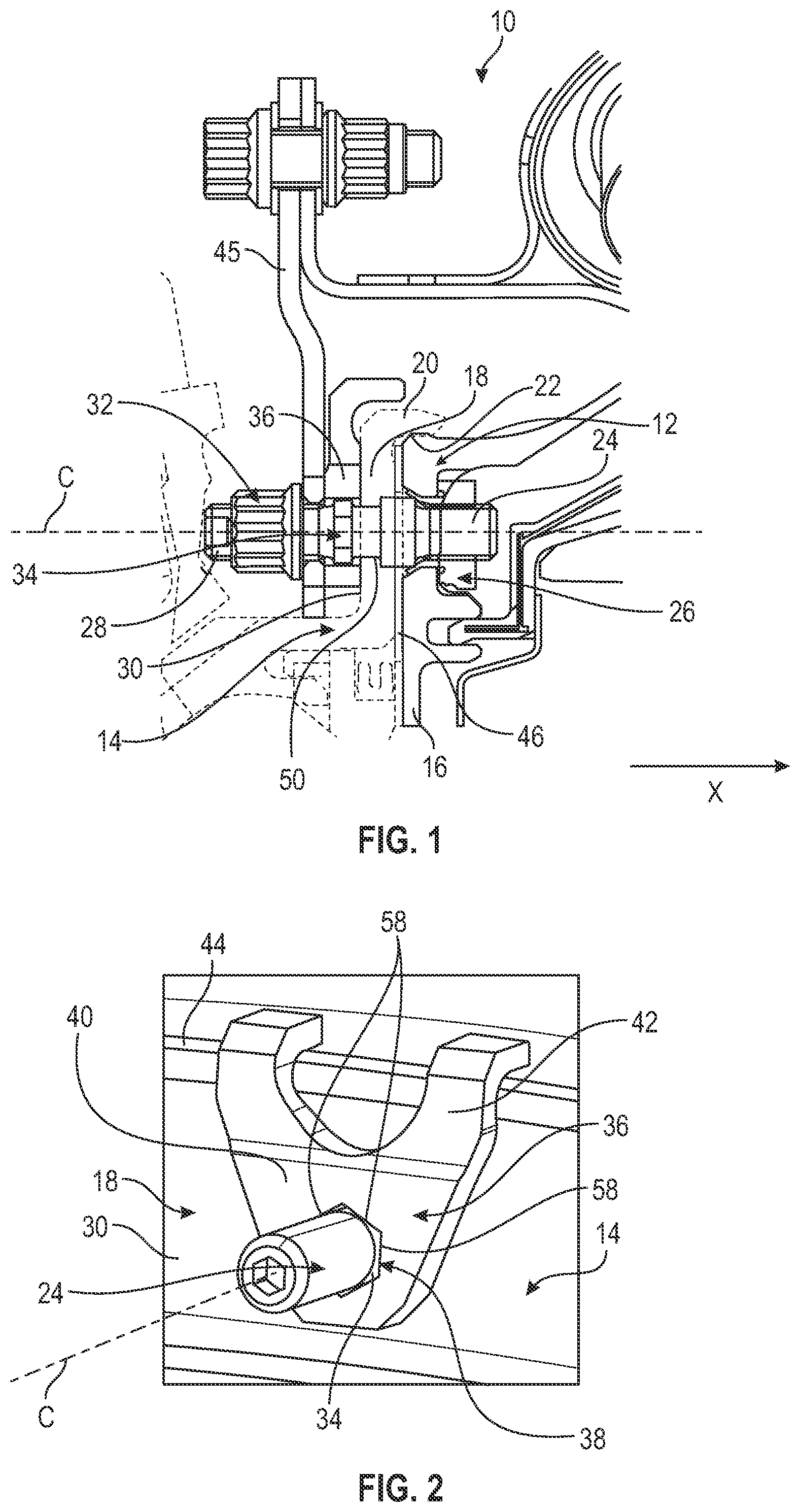 Patent US12098648 — Turbomachine module comprising stud pair locking plates — Figure 1
