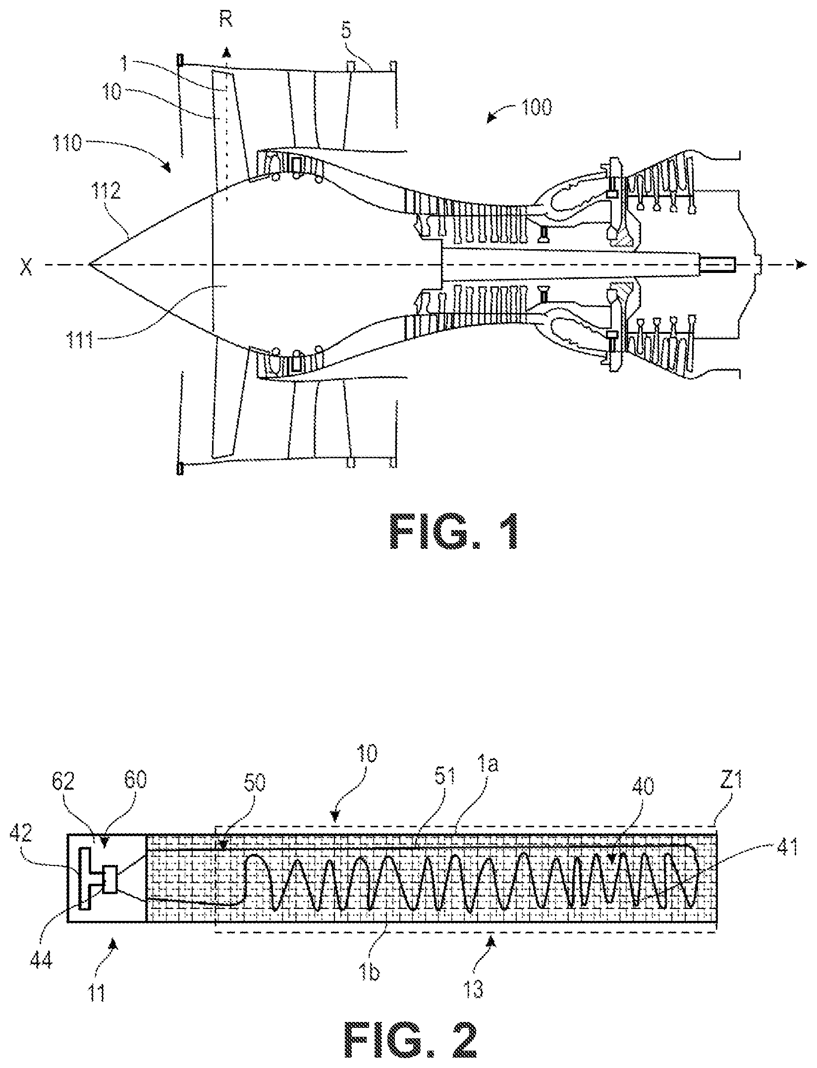 Patent US12098652 — Composite part, in particular for an aircraft turbine engine — Figure 1