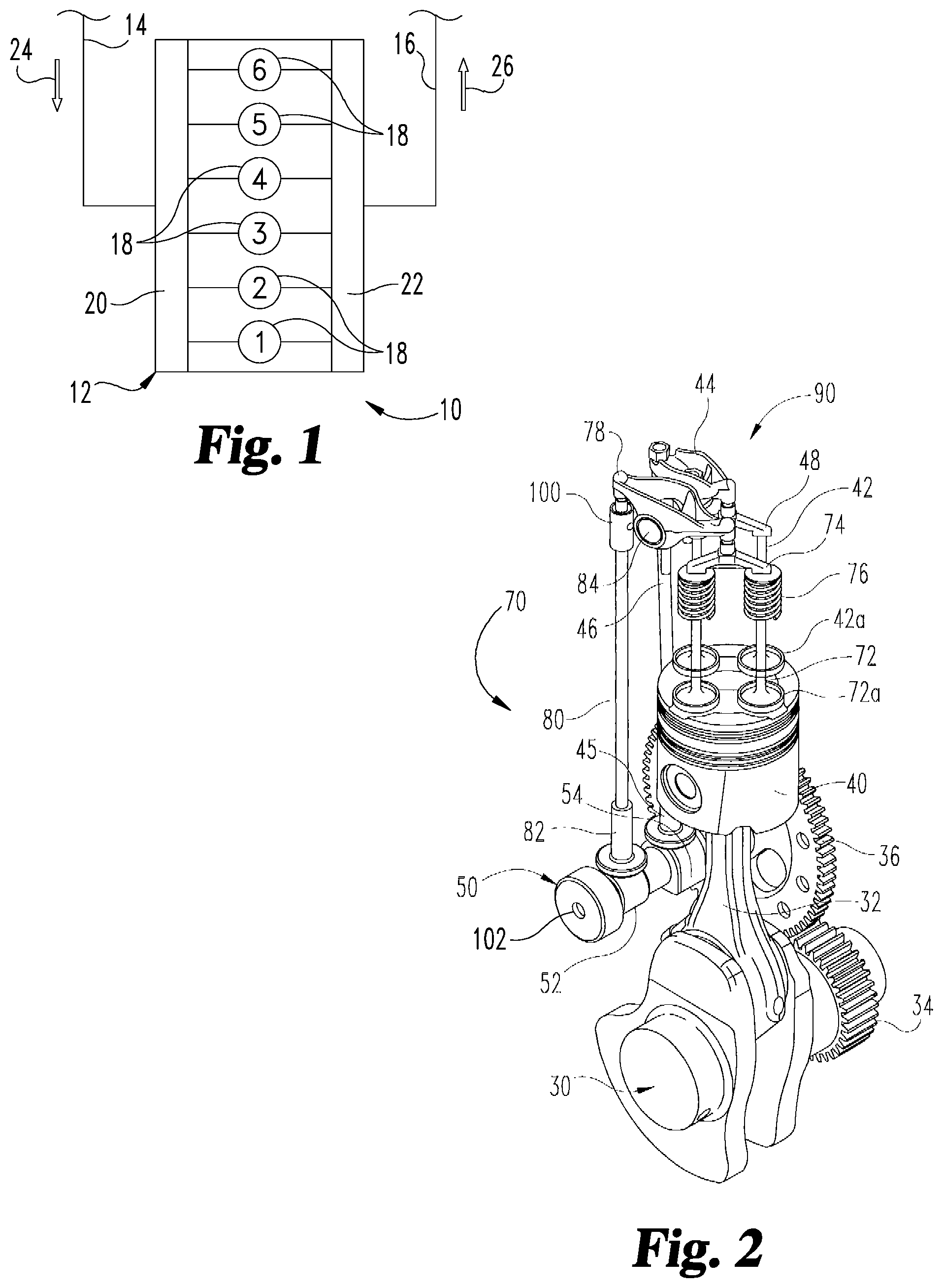 Patent US12098664 — Mechanically timed cylinder deactivation system — Figure 1