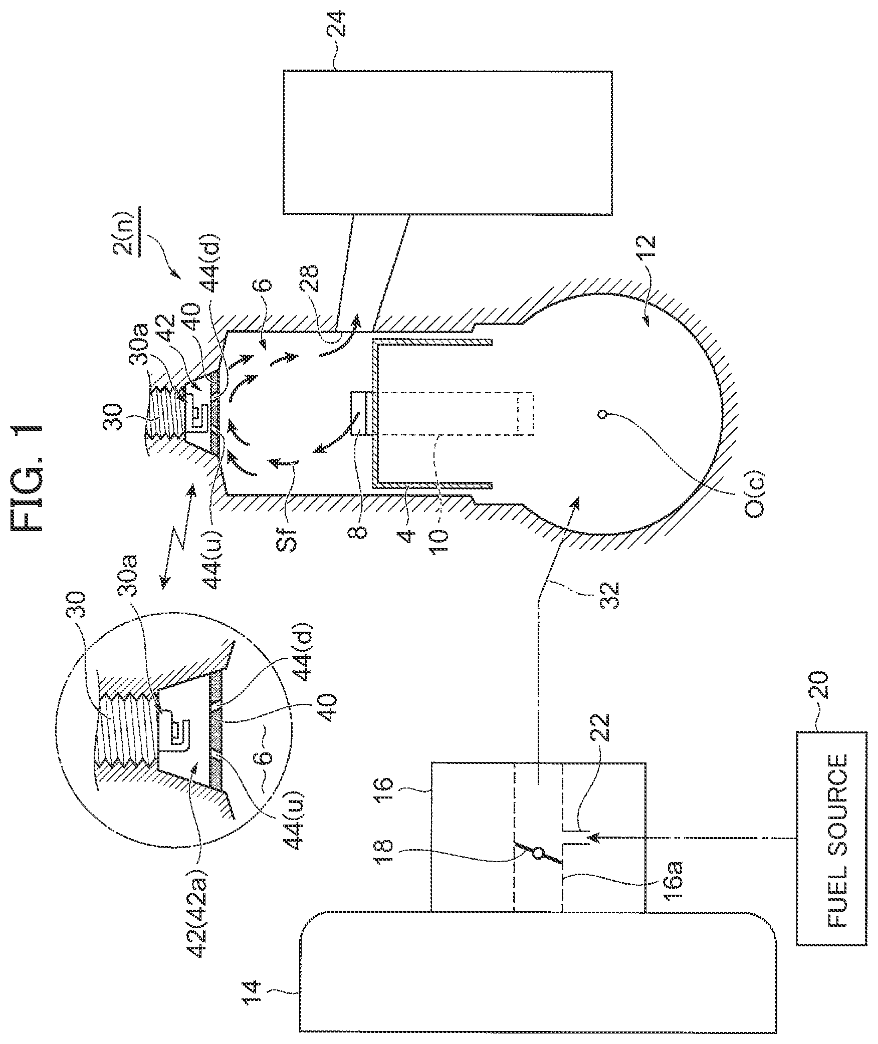 Patent US12098669 — Two-stroke engine — Figure 1