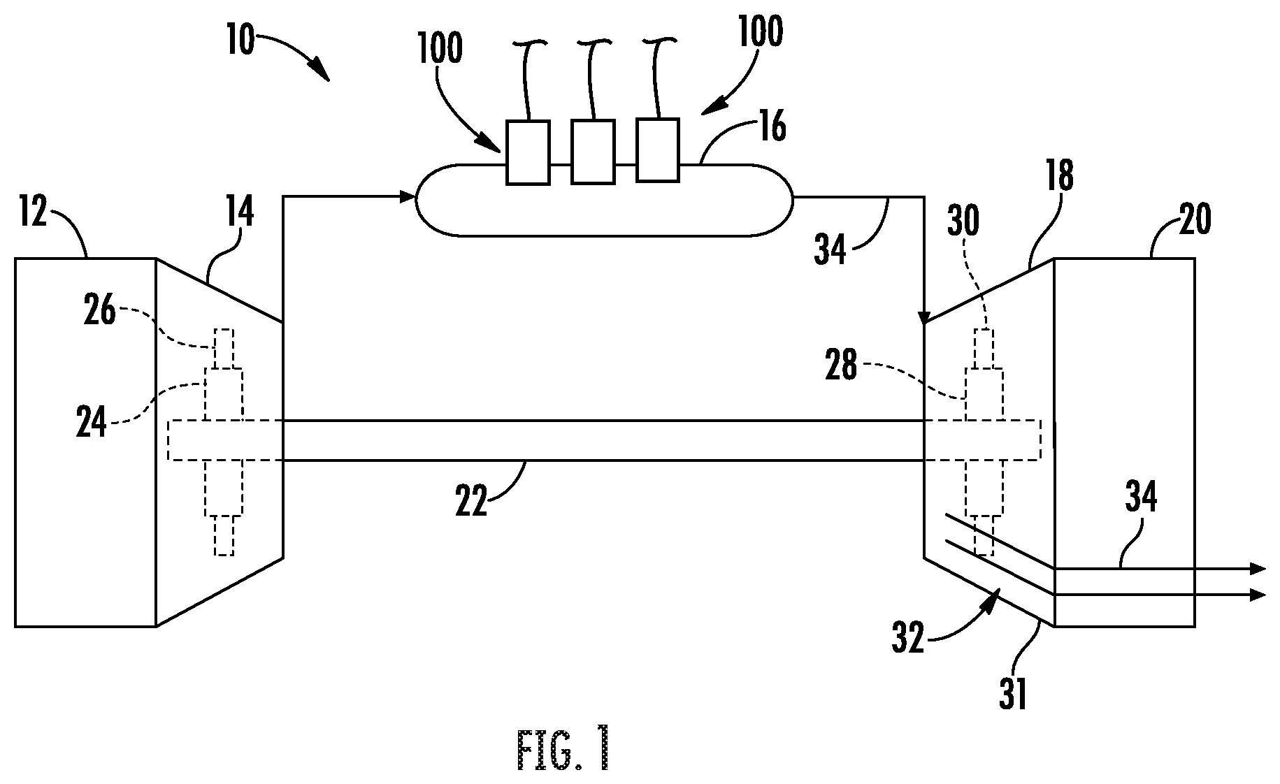 Patent US12098680 — Spark plug assemblies for turbomachines — Figure 1