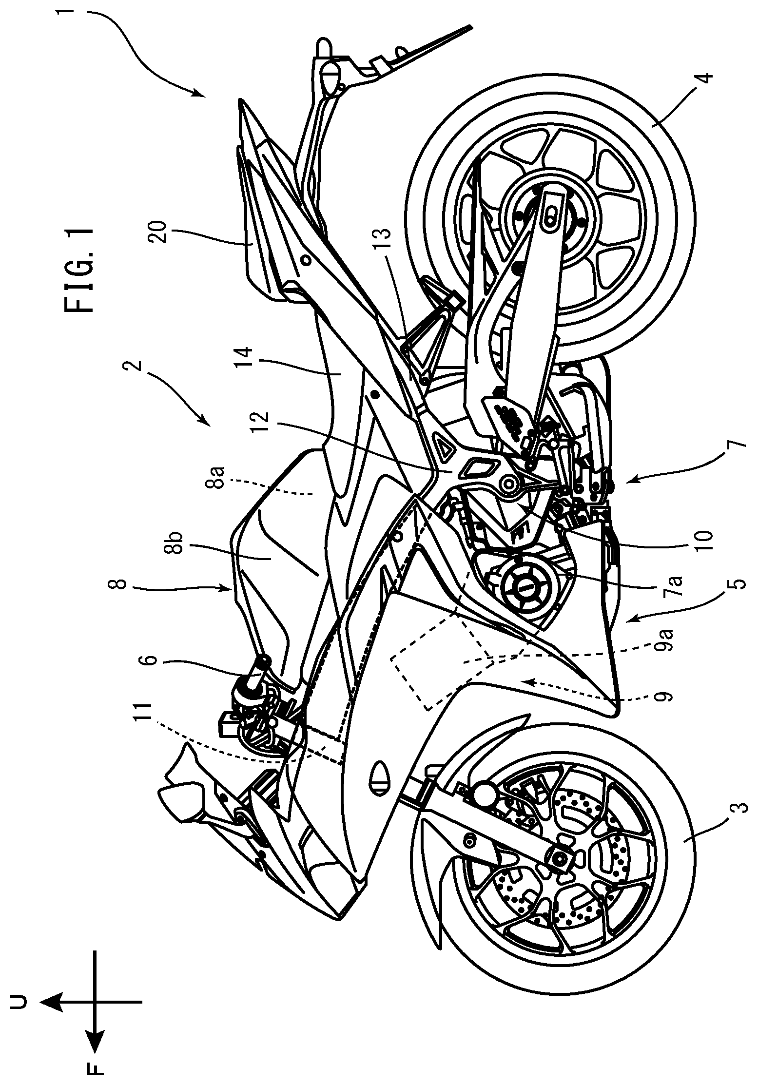 Patent US12098692 — Straddled vehicle — Figure 1
