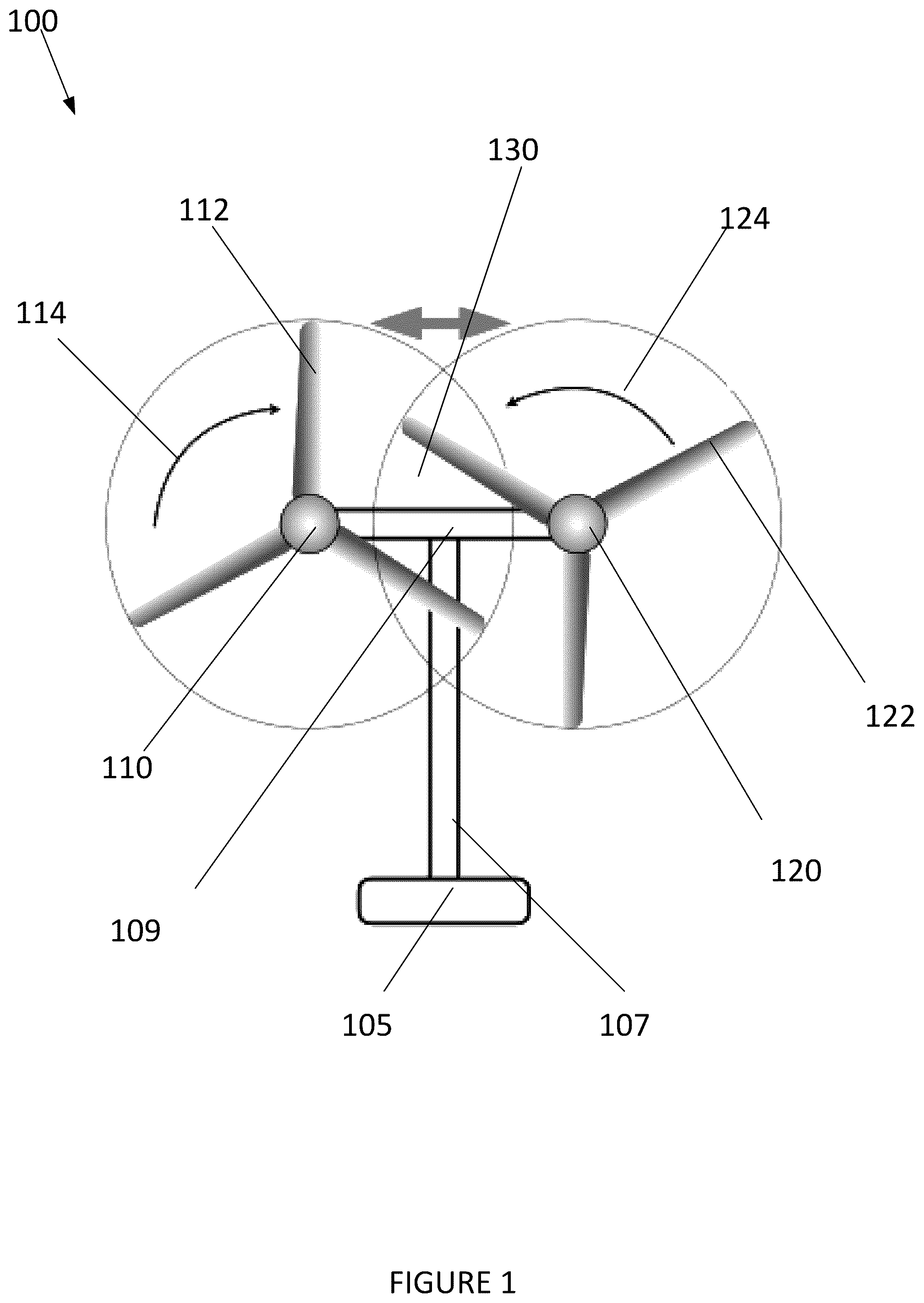 Patent US12098696 — Systems and methods for interleaved synchronous propeller system — Figure 1