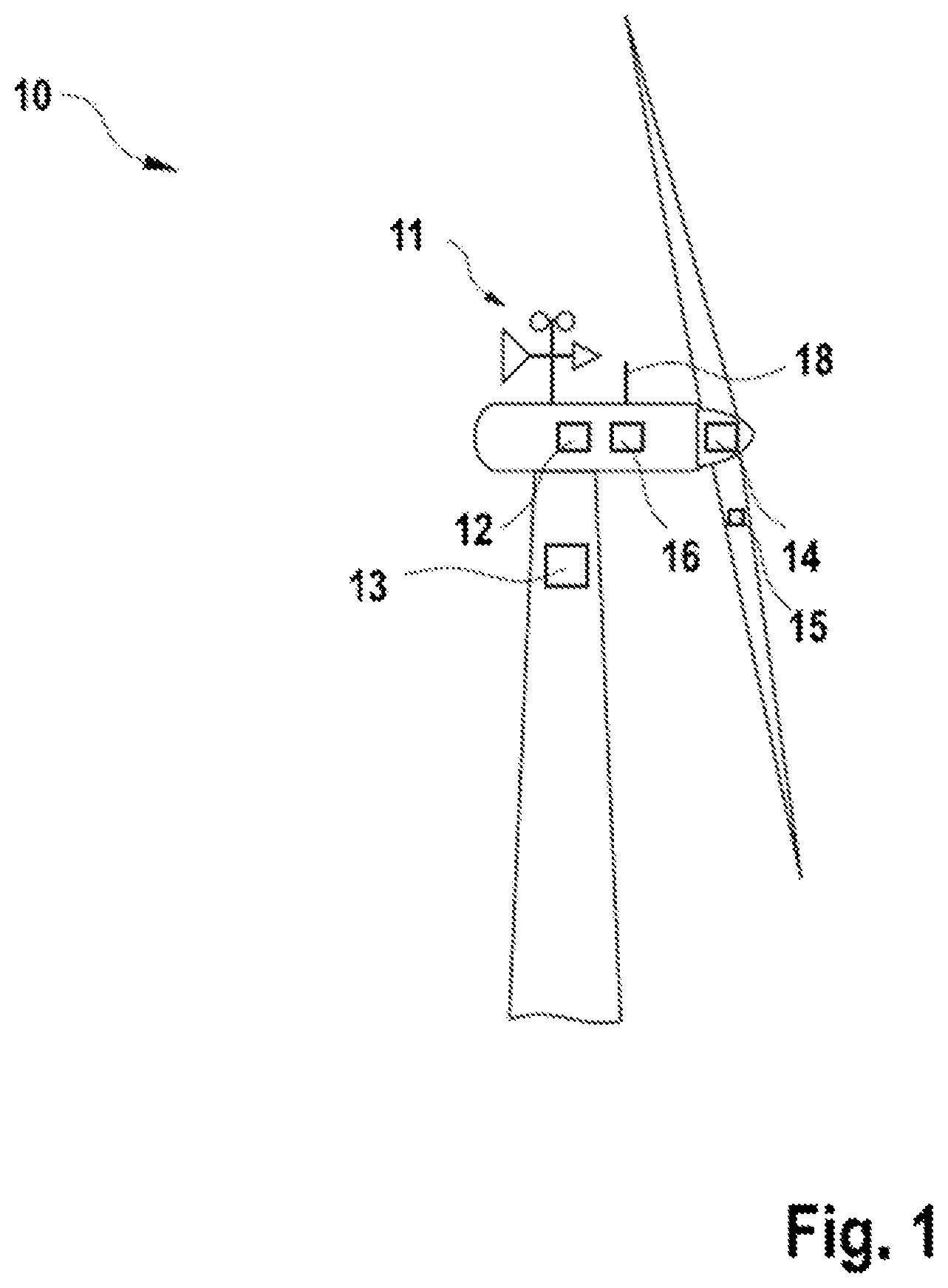 Patent US12098700 — Method for monitoring the state of the powertrain or tower of a wind turbine, and wind turbine — Figure 1