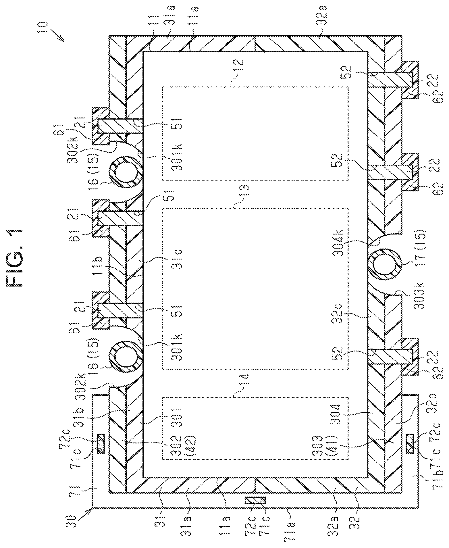 Patent US12098714 — Electric compressor — Figure 1