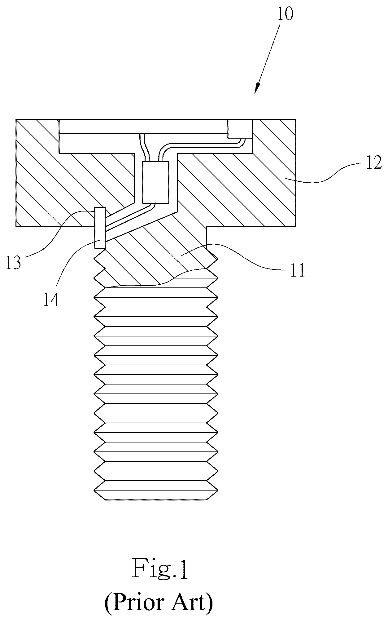 Patent US12098740 — Threaded fastener capable of torque detection — Figure 1