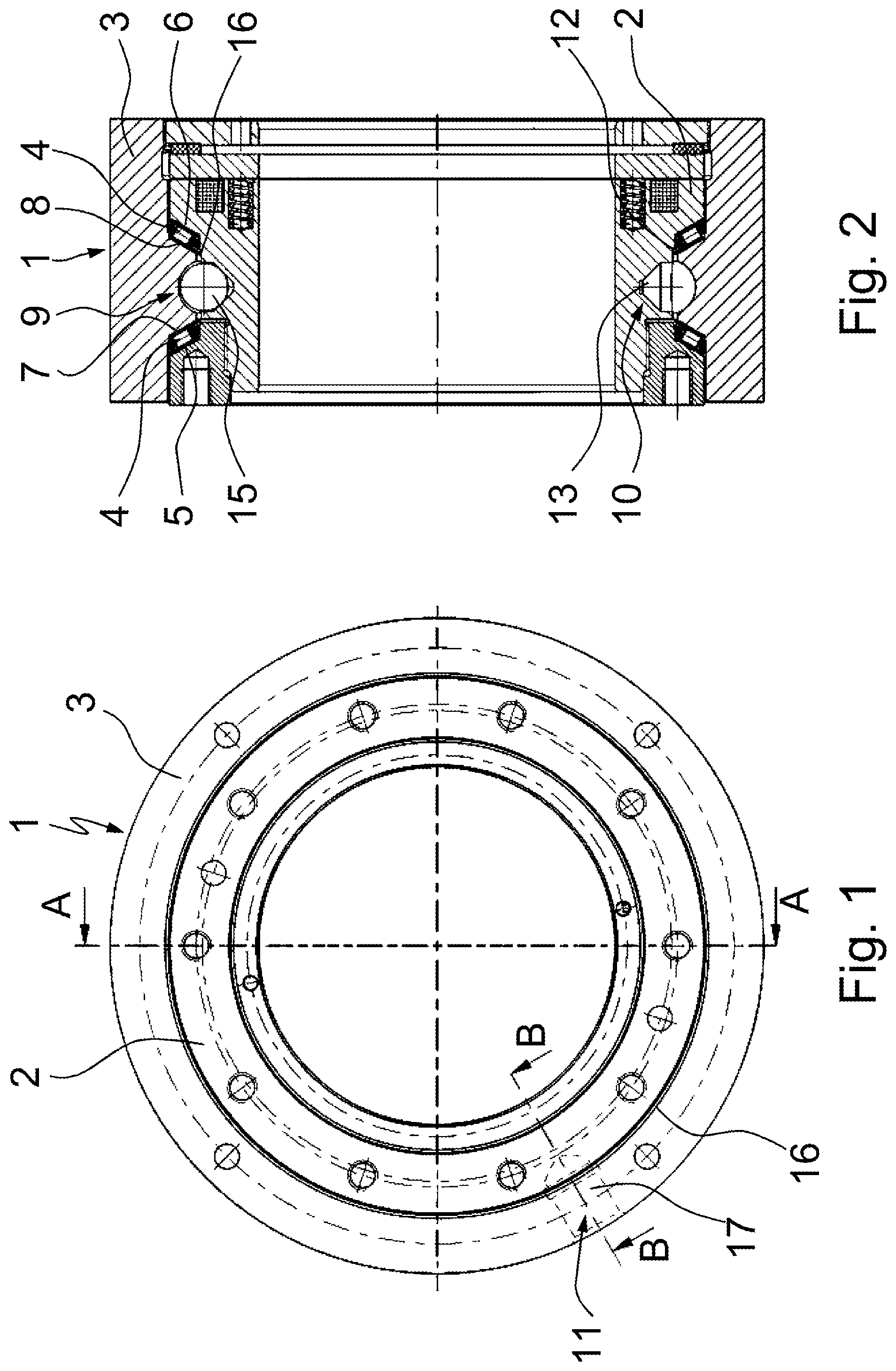 Patent US12098746 — Rolling element bearing, more particularly slew ring — Figure 1