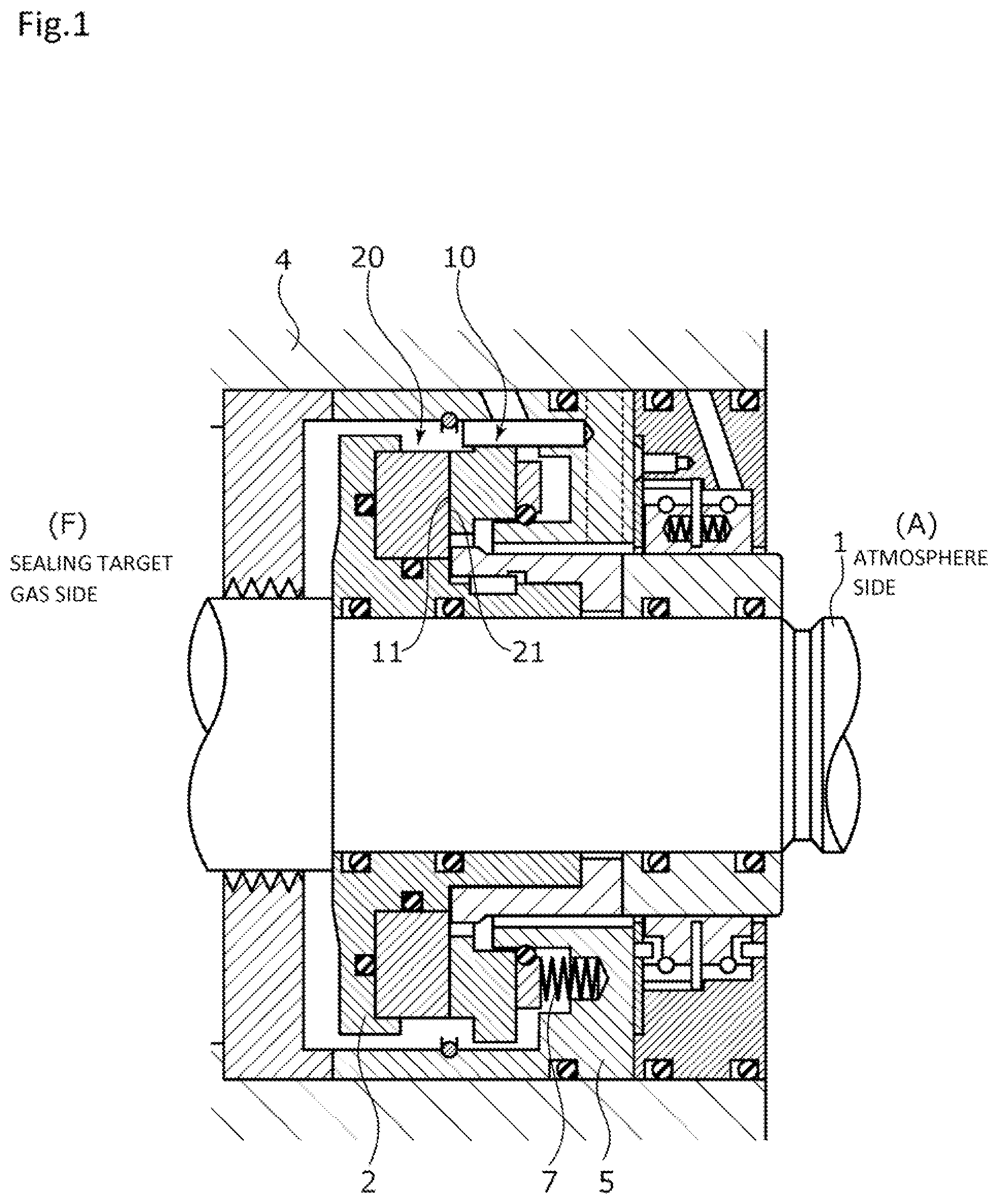 Patent US12098750 — Sliding components — Figure 1
