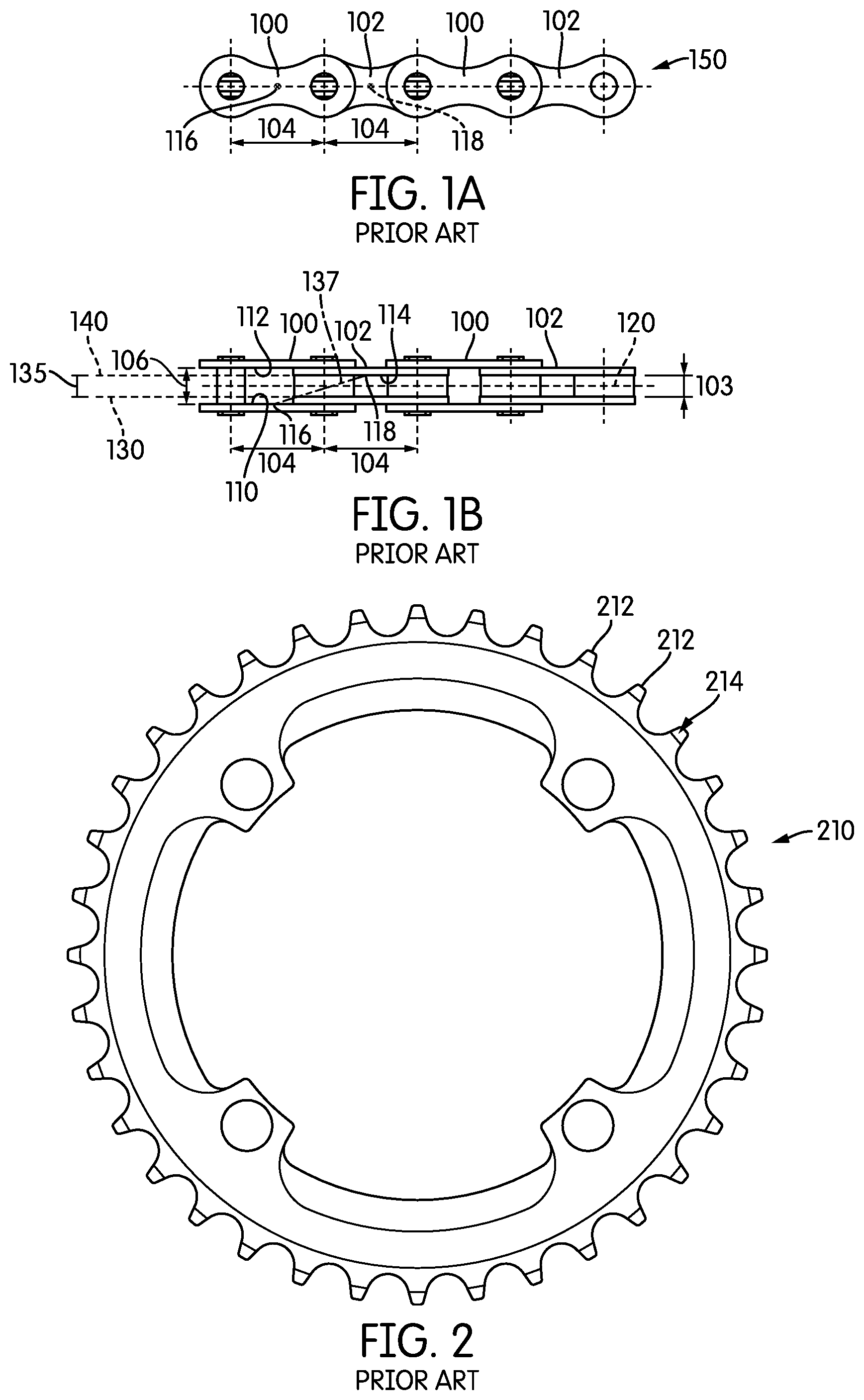 Patent US12098761 — Chain ring with teeth oppositely laterally engaging a drive chain — Figure 1