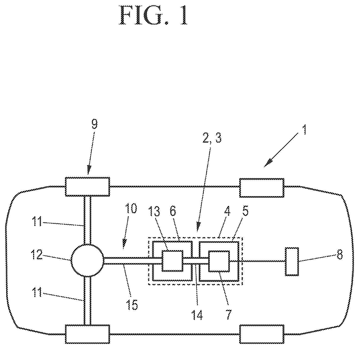 Patent US12098766 — Gear motor for a motor vehicle and motor vehicle having a gear motor — Figure 1