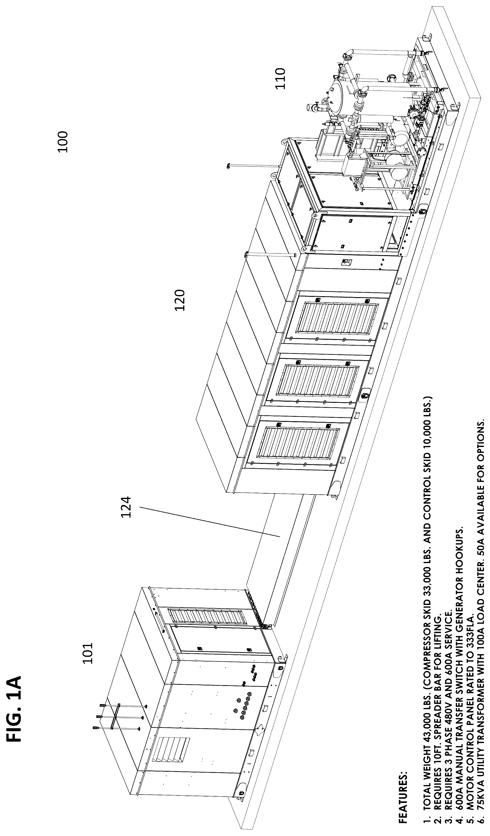 Patent US12098806 — Modular and portable compressed natural gas fueling station — Figure 1