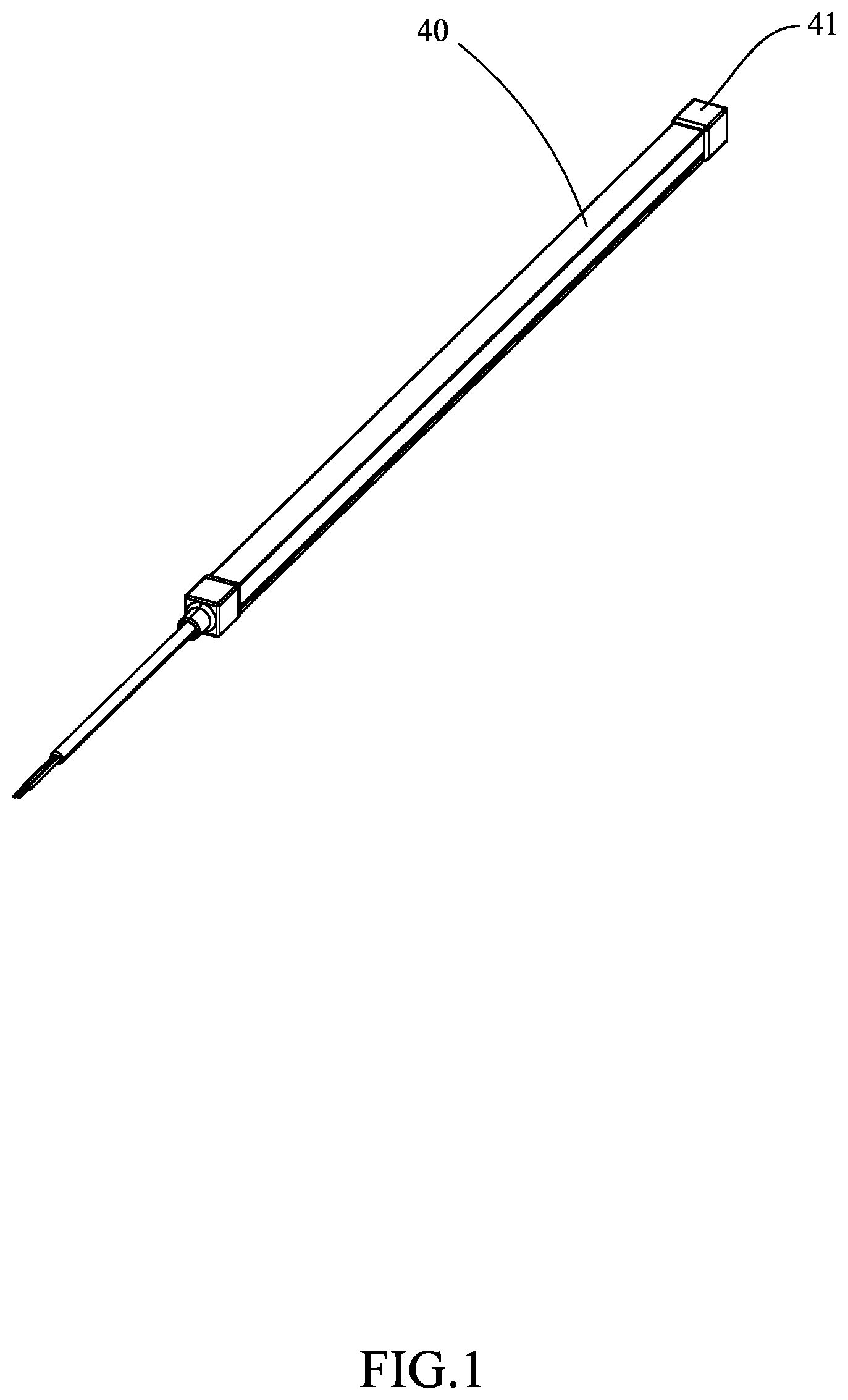 Patent US12098813 — Seamlessly illuminating bendable light strip and manufacturing process thereof — Figure 1